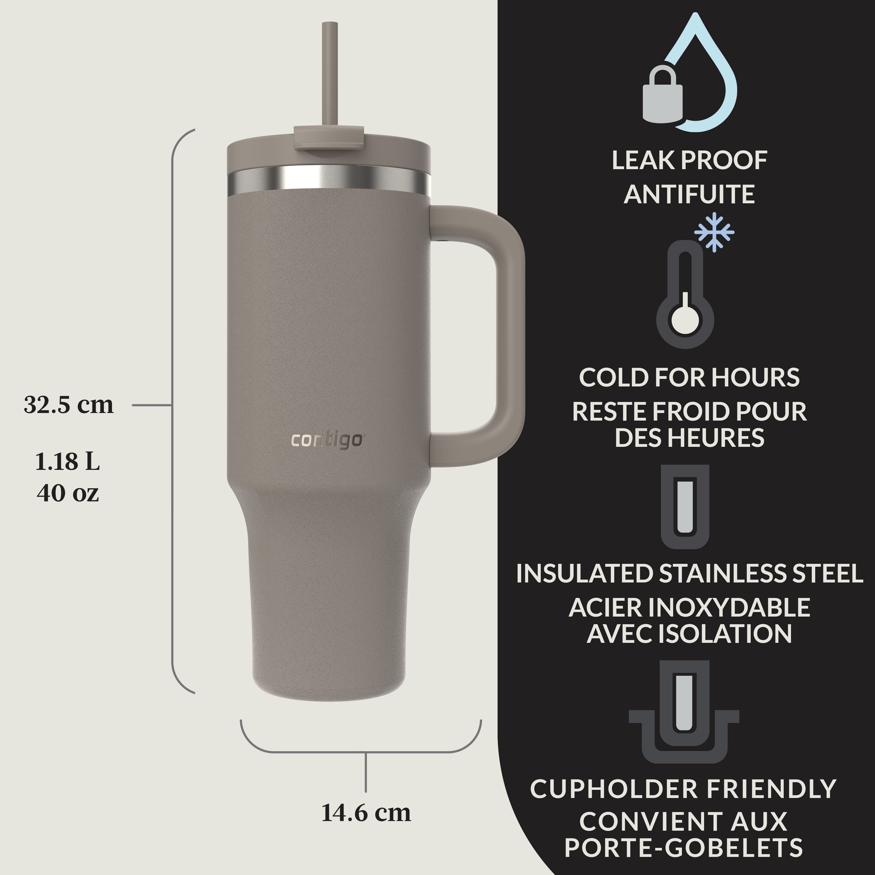 Contigo Streeterville Tumbler 40oz Inky Cap M106S