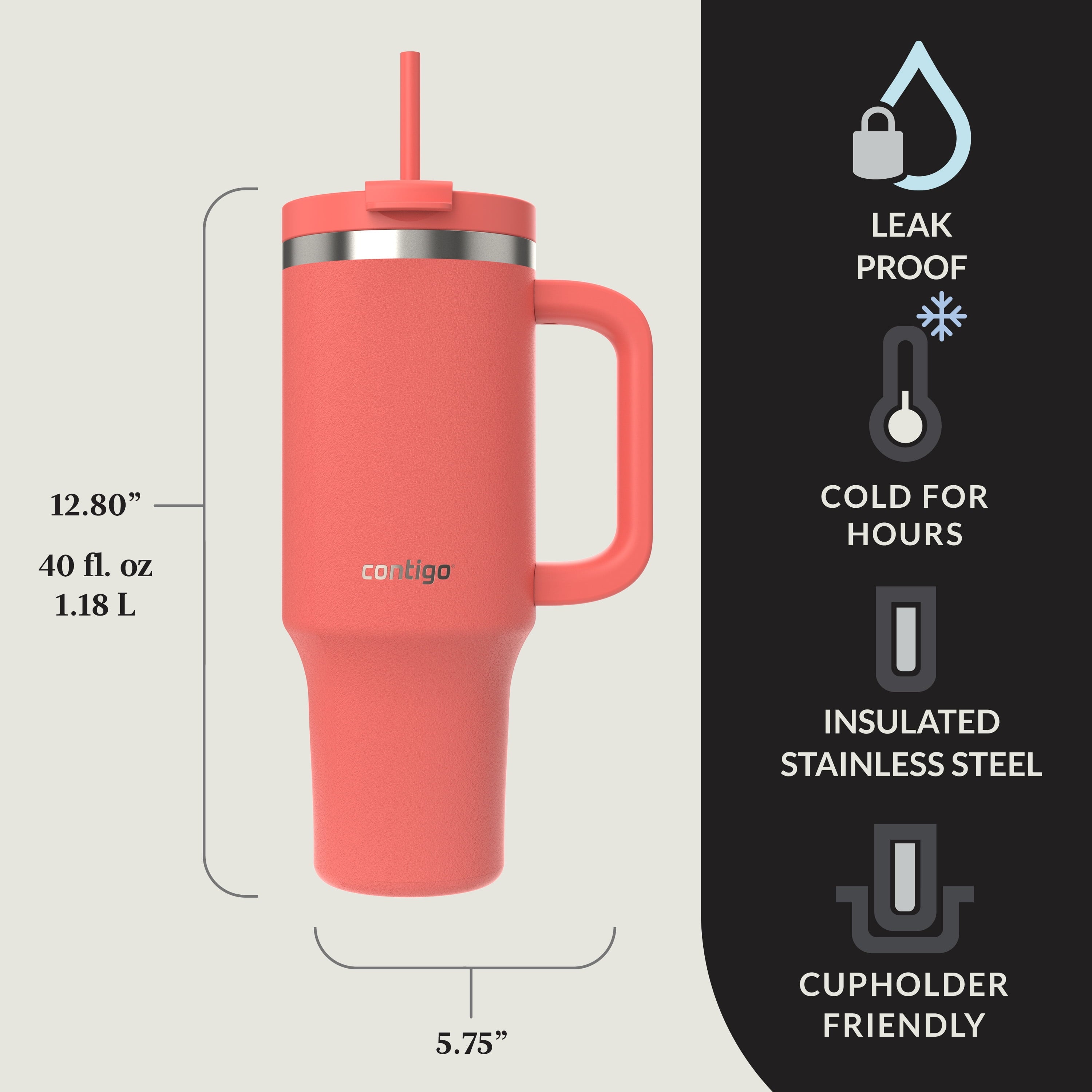 Contigo Streeterville Tumbler 40oz Inky Cap M106S