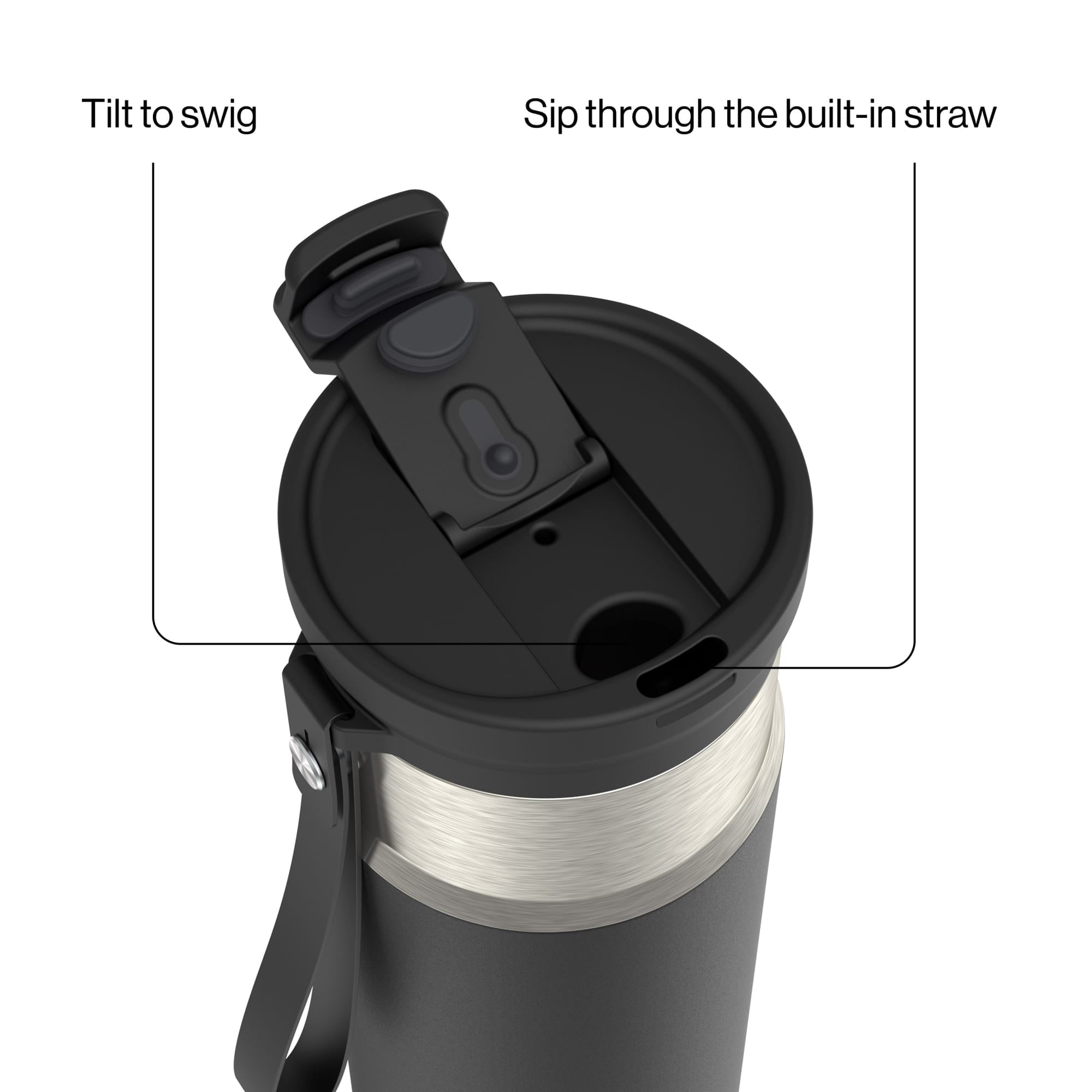 Contigo DualSip 20 oz Leakproof Insulated Water Bottle with 2-Way Lid M69F