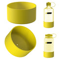 Linkidea 2 Pack Water Bottle Boot Compatible with Nalgene Sustain Wide Mouth 32oz/48oz, Narrow Mouth 32oz, Silicone Anti-Slip Bottle Bottom Bumper Protector (Yellow) M221C