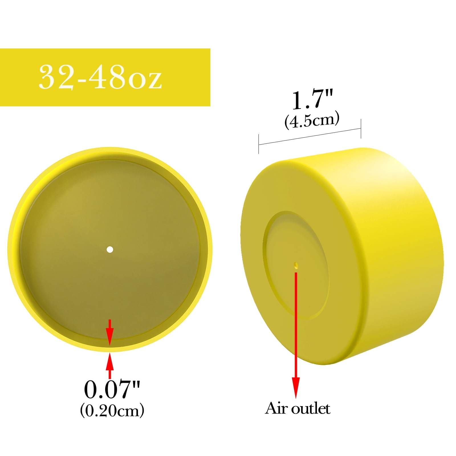 Linkidea 2 Pack Water Bottle Boot Compatible with Nalgene Sustain Wide Mouth 32oz/48oz, Narrow Mouth 32oz, Silicone Anti-Slip Bottle Bottom Bumper Protector (Yellow) M221C