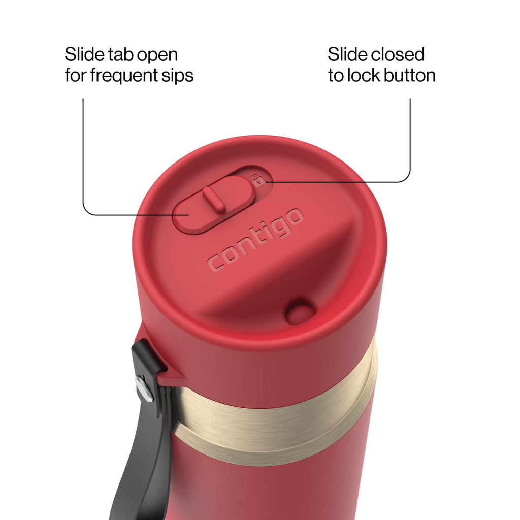 Contigo AutoSeal 16 oz Leakproof Water Bottle with Carrying Strap M23D