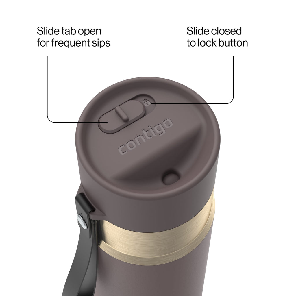 Contigo AutoSeal 16 oz Leakproof Water Bottle with Carrying Strap M23D