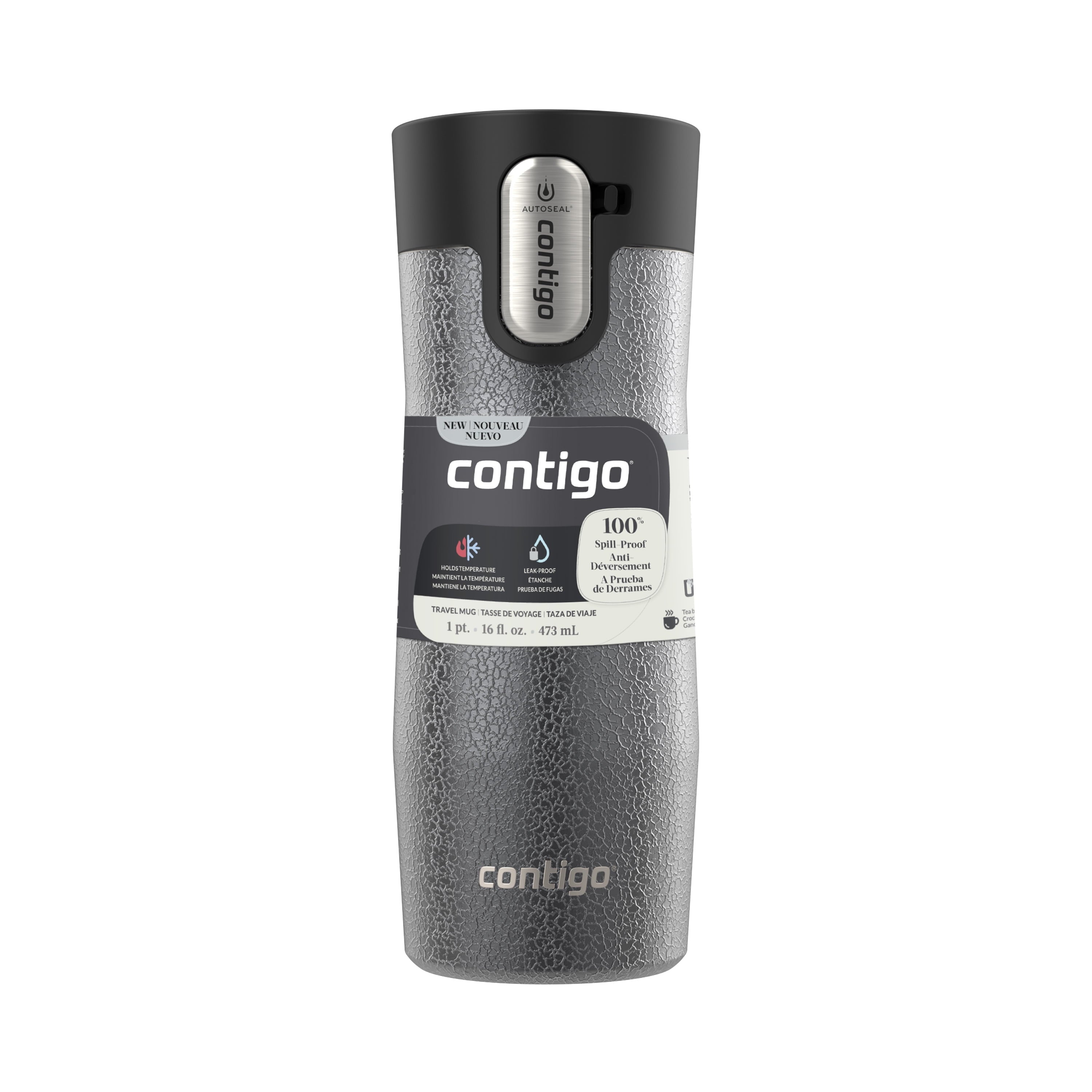 Contigo AUTOSEAL West Loop Vacuum-Insulated Stainless Steel Travel Mug with Easy-Clean Lid, 16 oz M31E