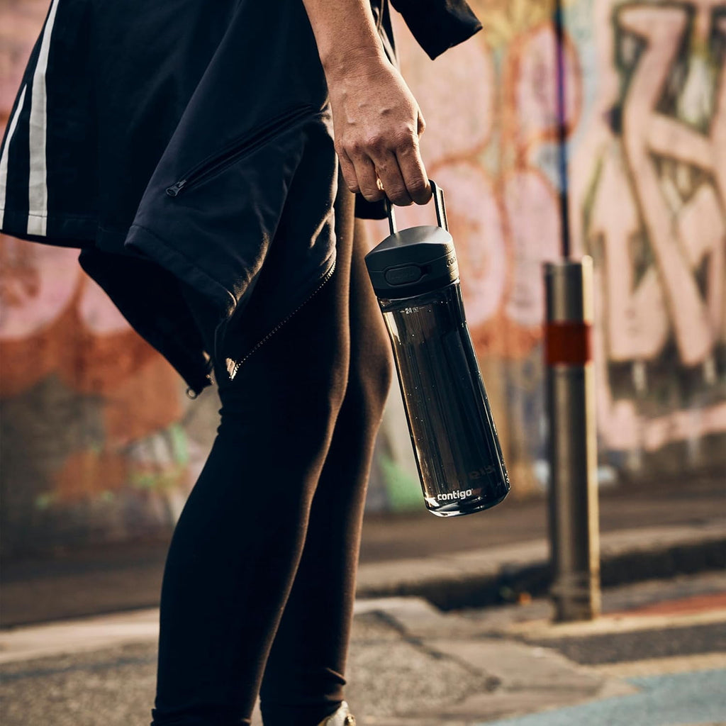 Contigo - Water Bottle with Leak-Proof and Locking Lid, BPA Free, 709ml Capacity, Black M87T