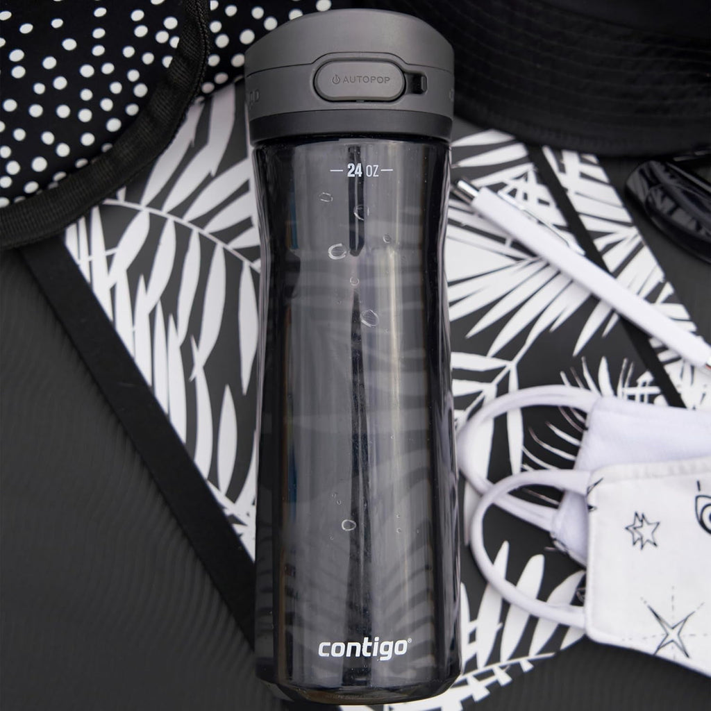 Contigo - Water Bottle with Leak-Proof and Locking Lid, BPA Free, 709ml Capacity, Black M87T