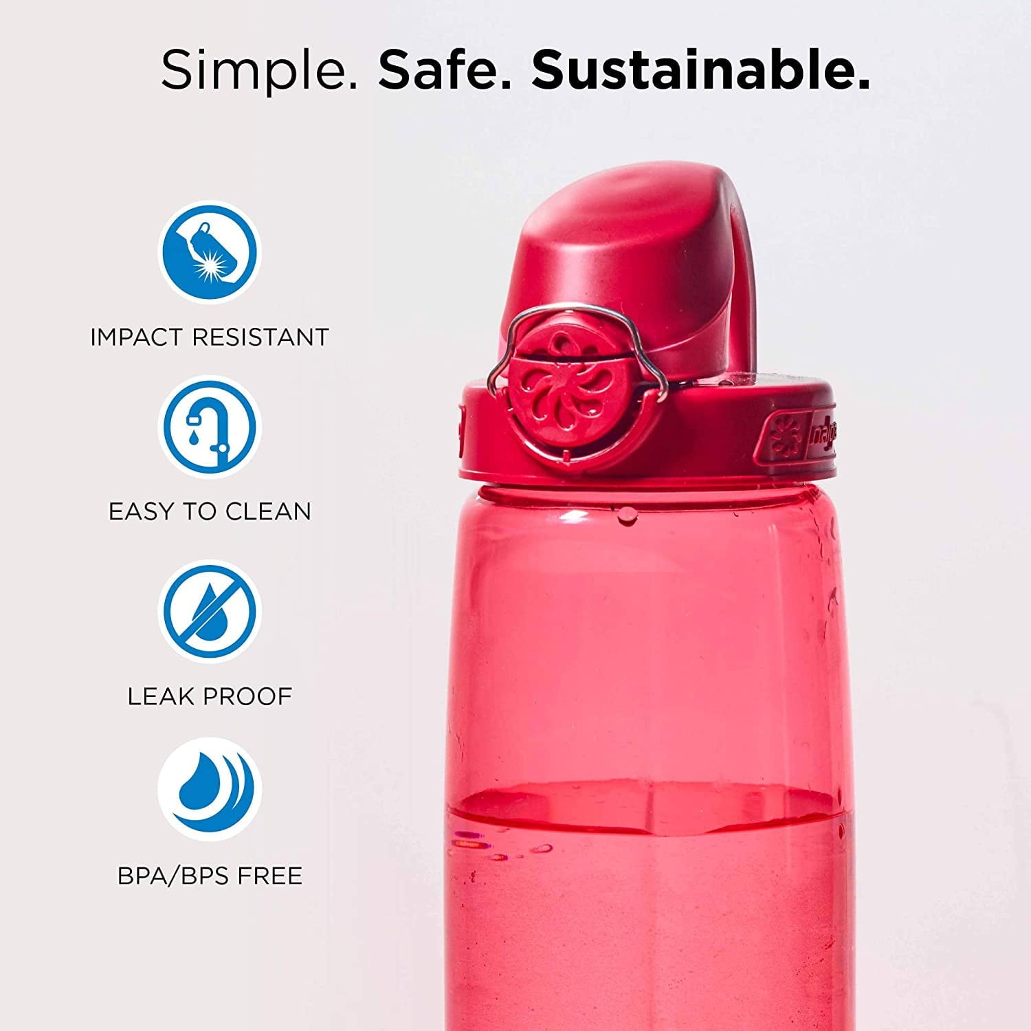 Nalgene Tritan OTF Water Bottle: 24oz, Glacial Blue M142H