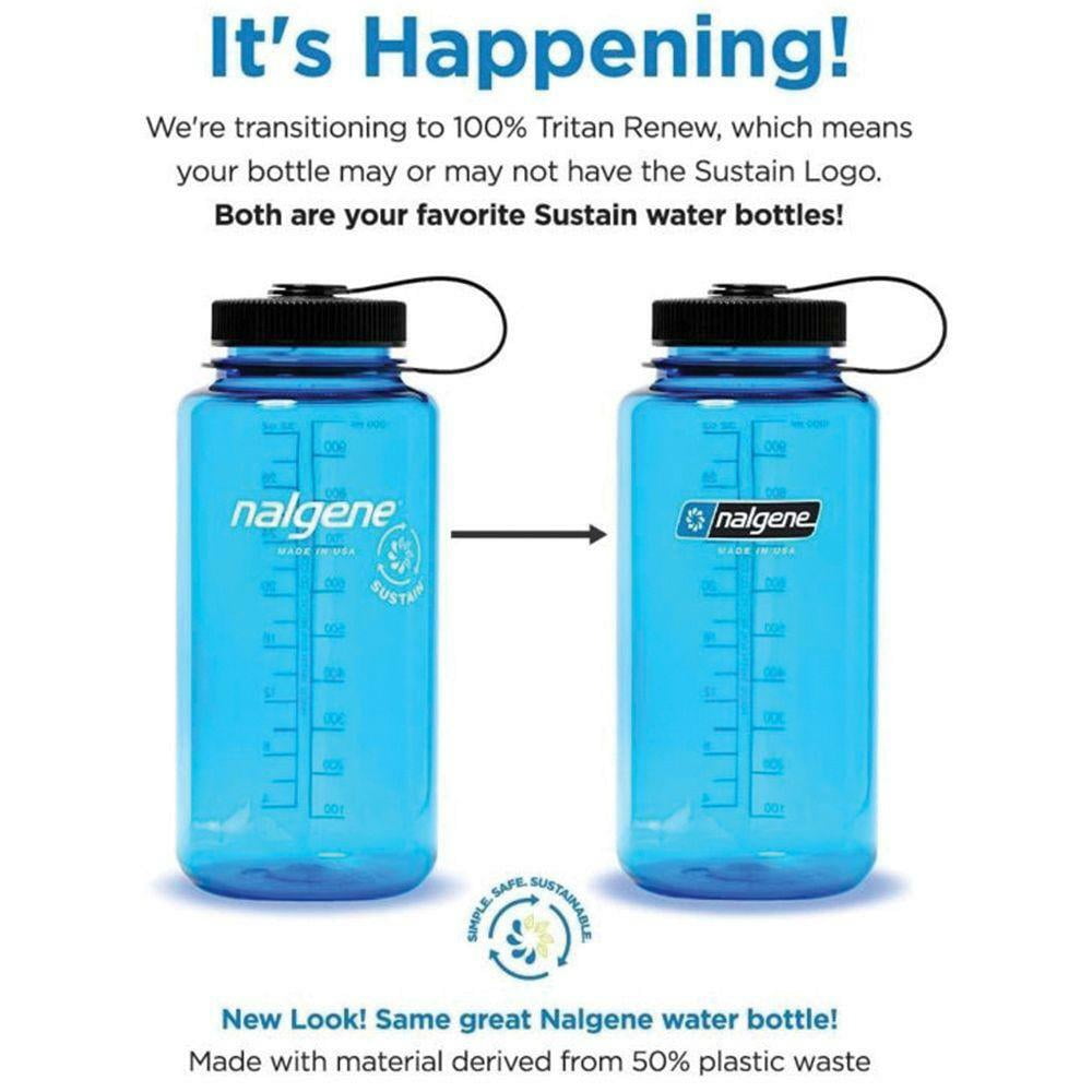 Nalgene Tritan OTF Water Bottle: 24oz, Glacial Blue M142H