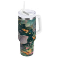 40 oz Insulated Stainless Steel Tumbler Double Wall Stainless Steel Tumbler with 2-Way Drinking Cute Elephant M460H