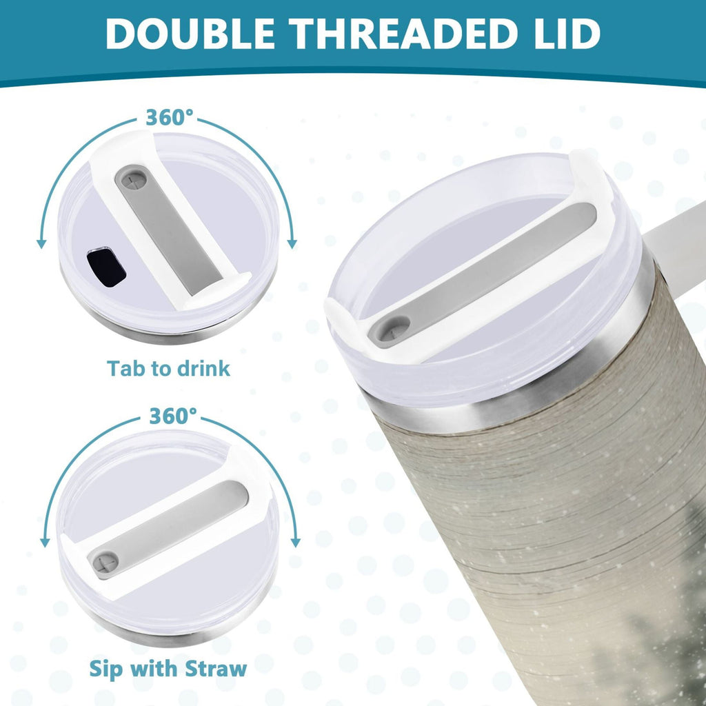 40 oz Insulated Stainless Steel Tumbler Double Wall Stainless Steel Tumbler with 2-Way Drinking Vintage Red Truck M631D