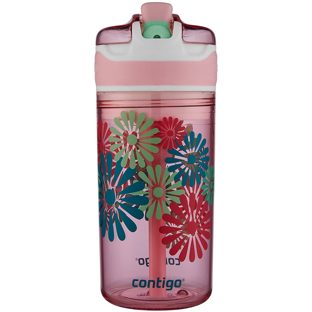 Contigo 13 oz. Kid's Snack Hero Drink Tumbler - Ballet Slipper Pink with Flowers M97P
