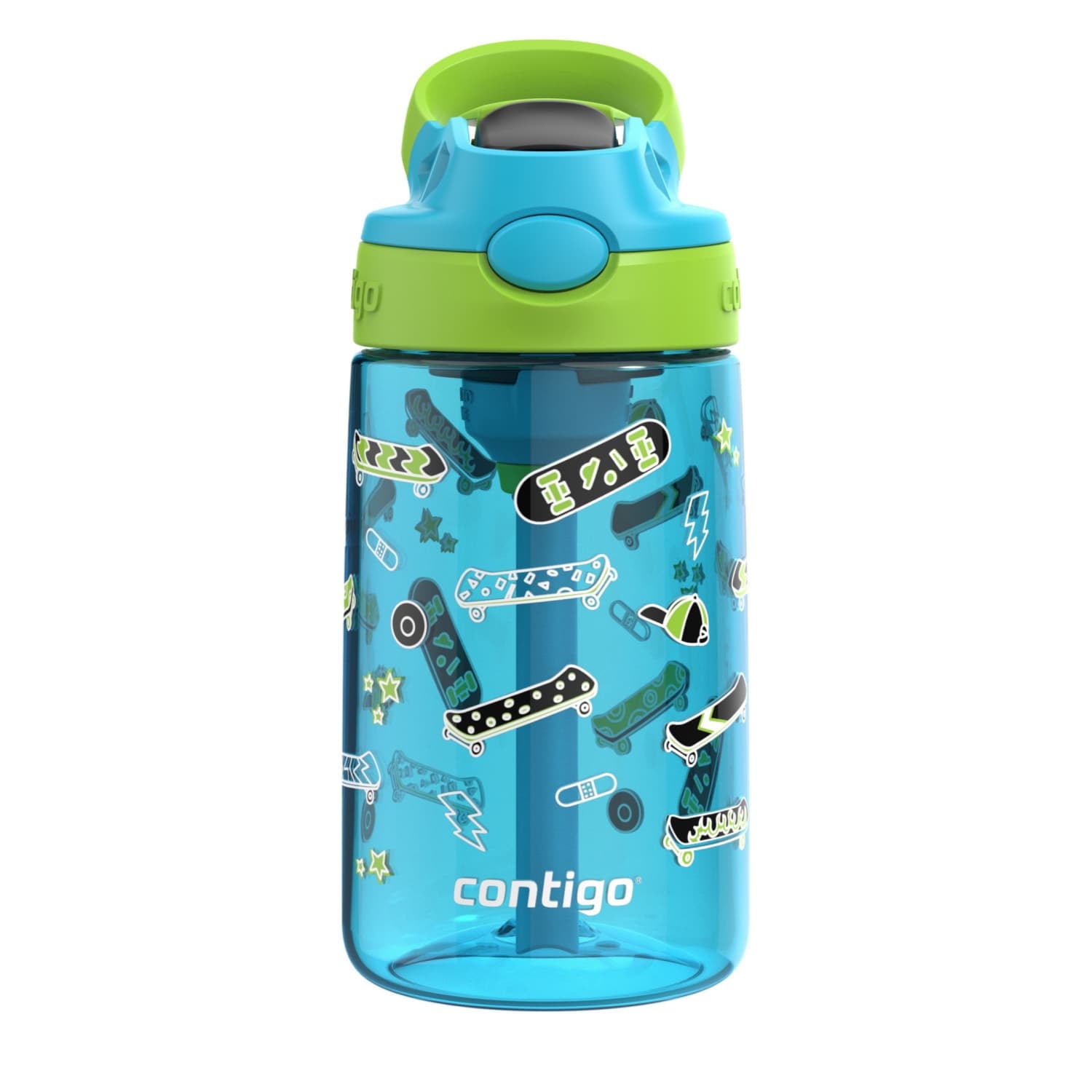 Contigo Aubrey Leak-Proof Spill-Proof Water Bottle, Blue, 14 oz. M04E