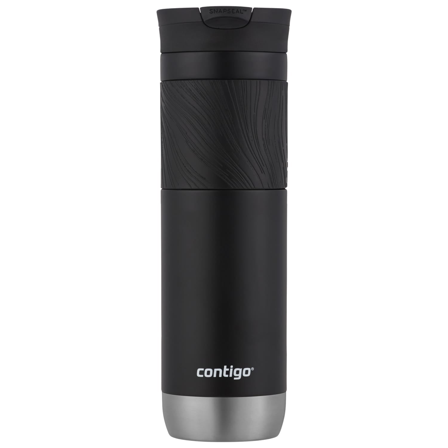Contigo Byron 2.0 Stainless Steel Travel Mug with SNAPSEAL Lid and Grip in Black, 24 fl oz. M02L