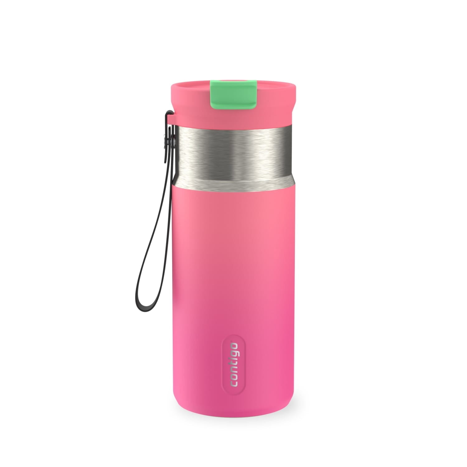 Contigo DualSip 16 oz Compact Leakproof Insulated Water Bottle with 2-Way Lid M49H