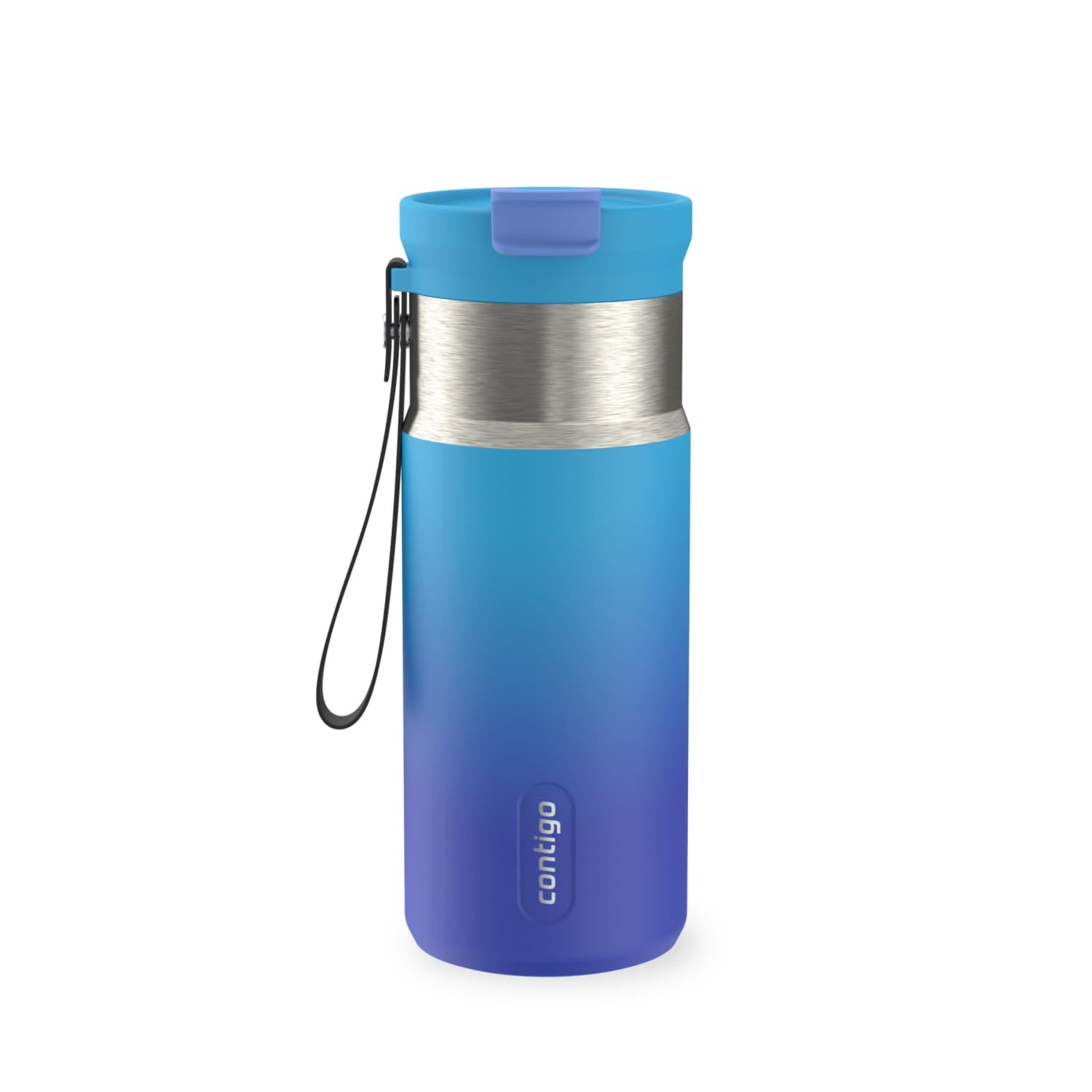 Contigo DualSip 16 oz Compact Leakproof Insulated Water Bottle with 2-Way Lid M49H
