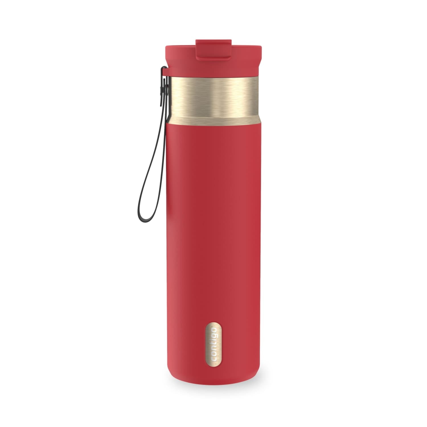 Contigo DualSip 24 oz Leakproof Insulated Water Bottle with Carrying Strap and 2-Way Lid M41U