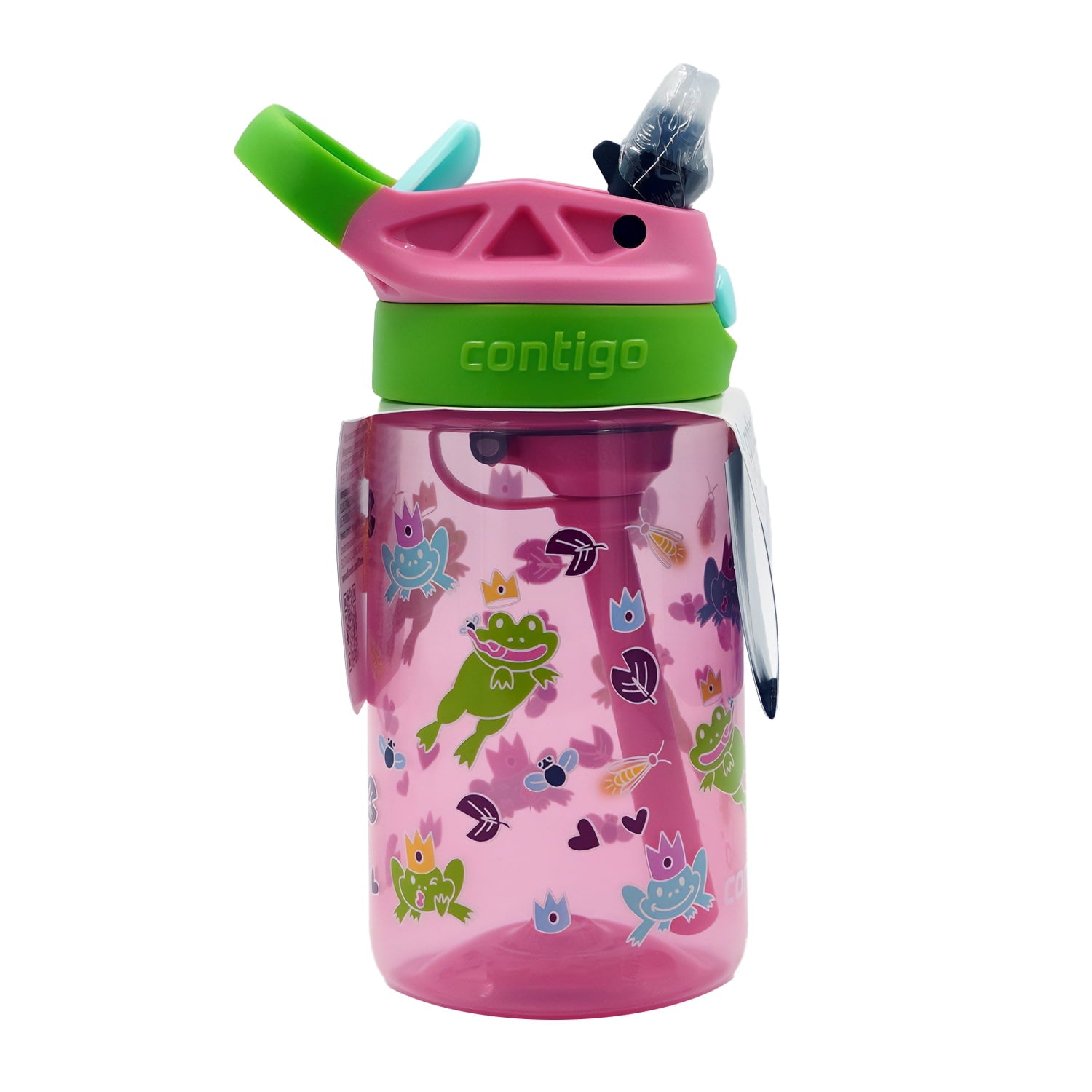 Contigo Kids Water Bottle with Redesigned AUTOSPOUT Straw, 14 oz, Grape Forest Haven M03W