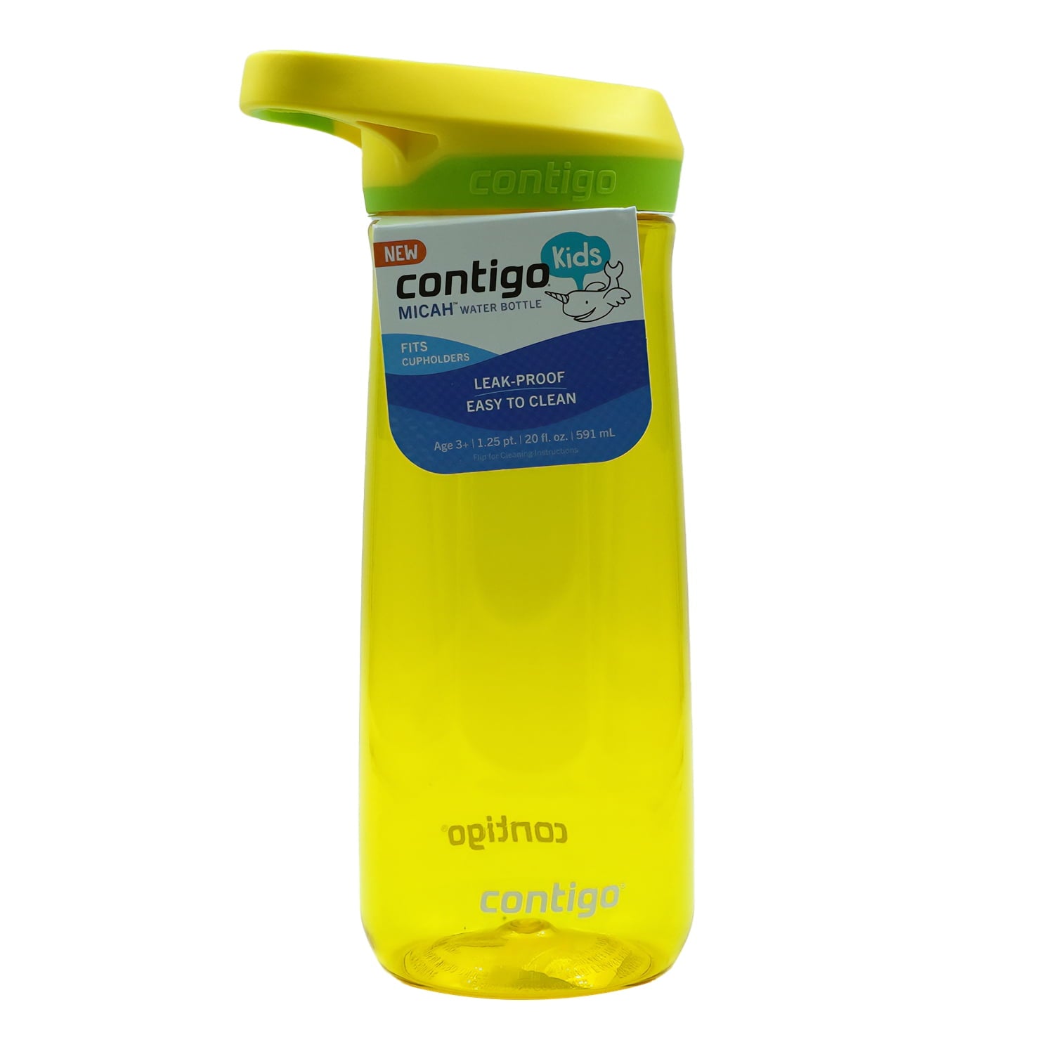 Contigo Kid's 20 oz. Micah Water Bottle w/ Simple Lid - Pineapple/Cool Lime M46U