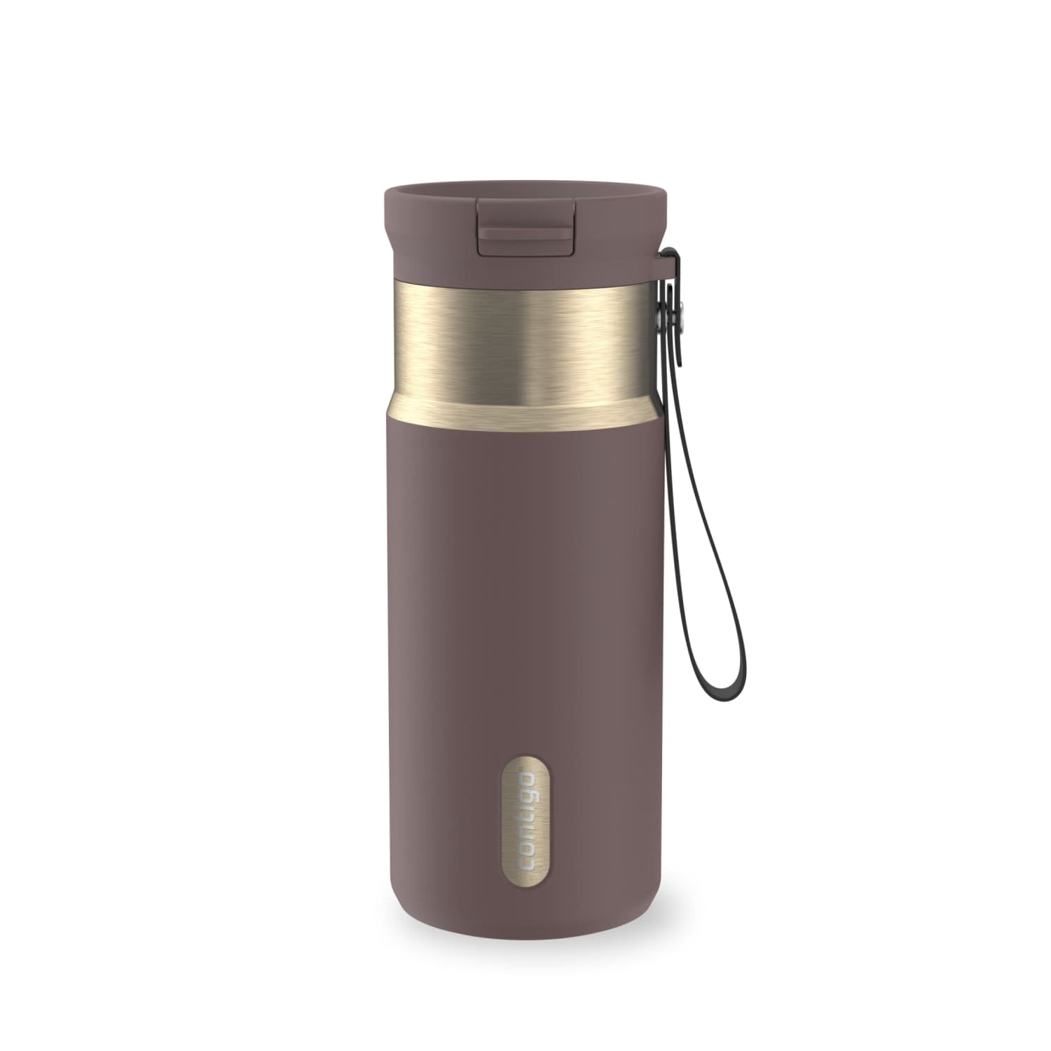 Contigo SnapSeal 16 oz Leakproof Stainless Steel Water Bottle with Carrying Strap M48M