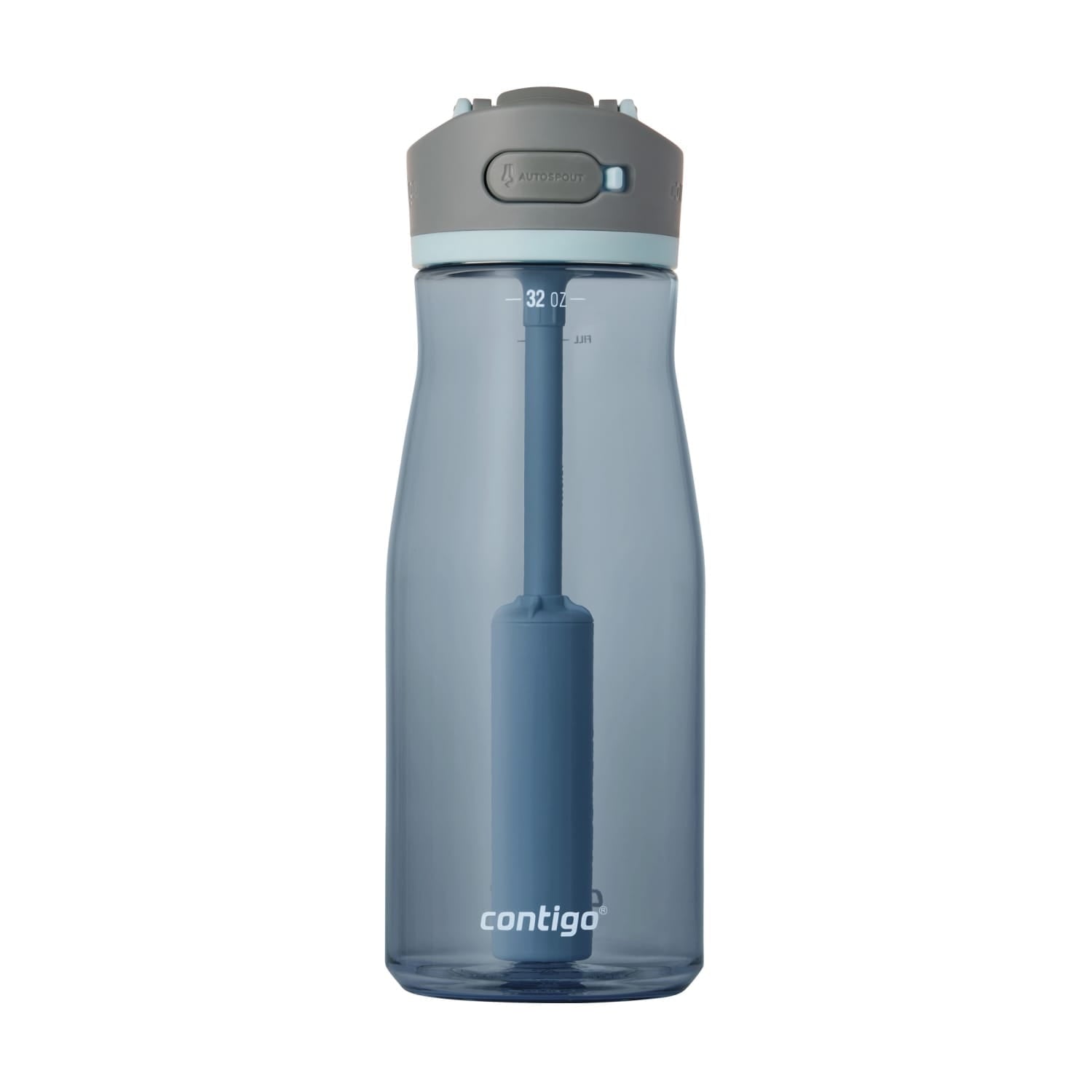 Contigo Wells Plastic Filter Water Bottle with AUTOSPOUT Straw Lid, 32 oz., Dark Ice M08K
