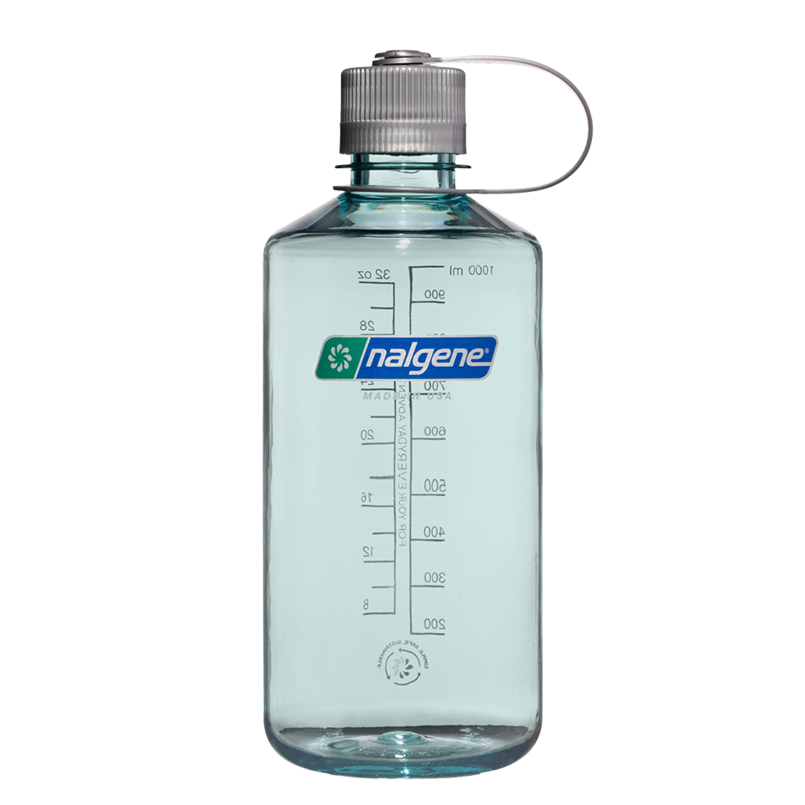 Nalgene Sustain 32 oz Narrow Mouth Plastic Water Bottle M138U