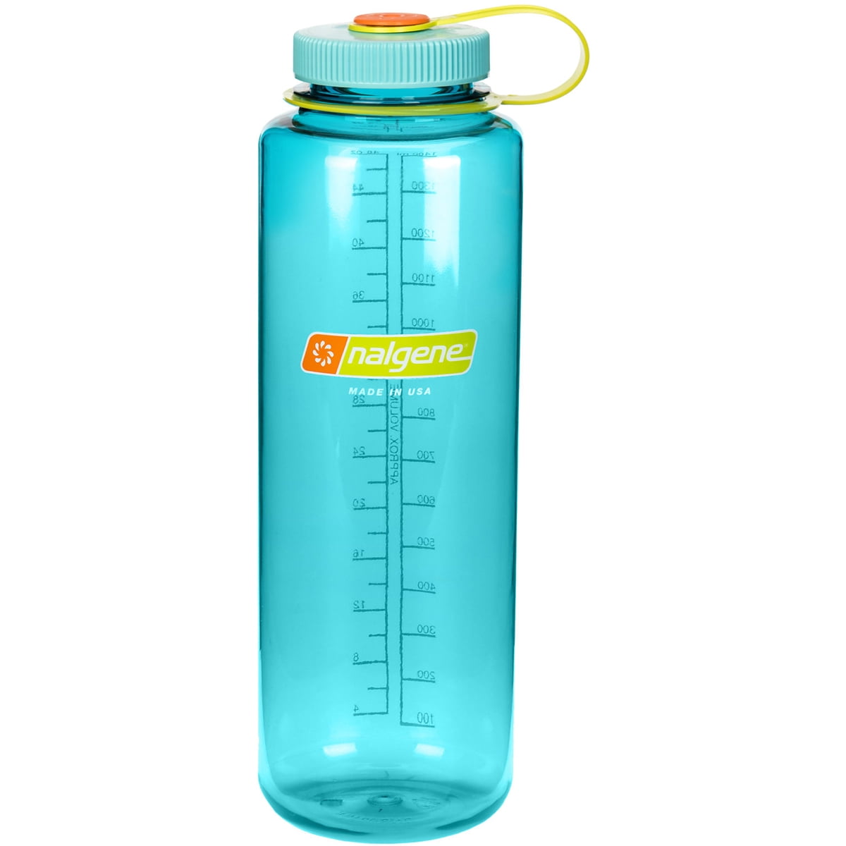 Nalgene Sustain Tritan BPA-Free Water Bottle Made with Material Derived from 50% Plastic Waste (using ISCC certified mass balance), 48 OZ, Wide Mouth, Blue M147S