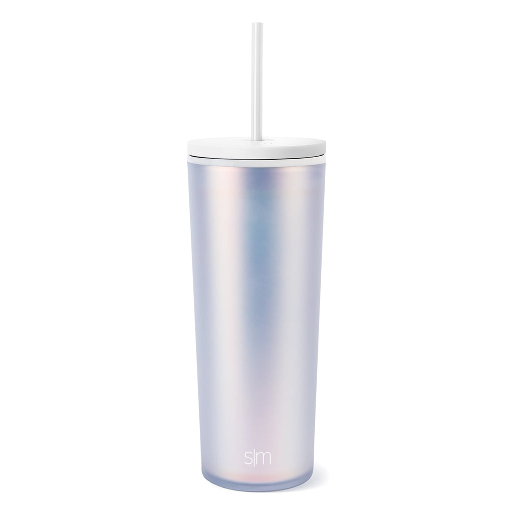Simple Modern 24 fl oz Double Wall Plastic Classic Tumbler with Straw|Opalescent M393X