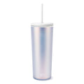 Simple Modern 24 fl oz Double Wall Plastic Classic Tumbler with Straw|Opalescent M393X