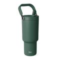 Simple Modern 30 fl oz Insulated Stainless Steel Trek Pivot Tumbler with Straw Lid and Top Handle|Forest M400G
