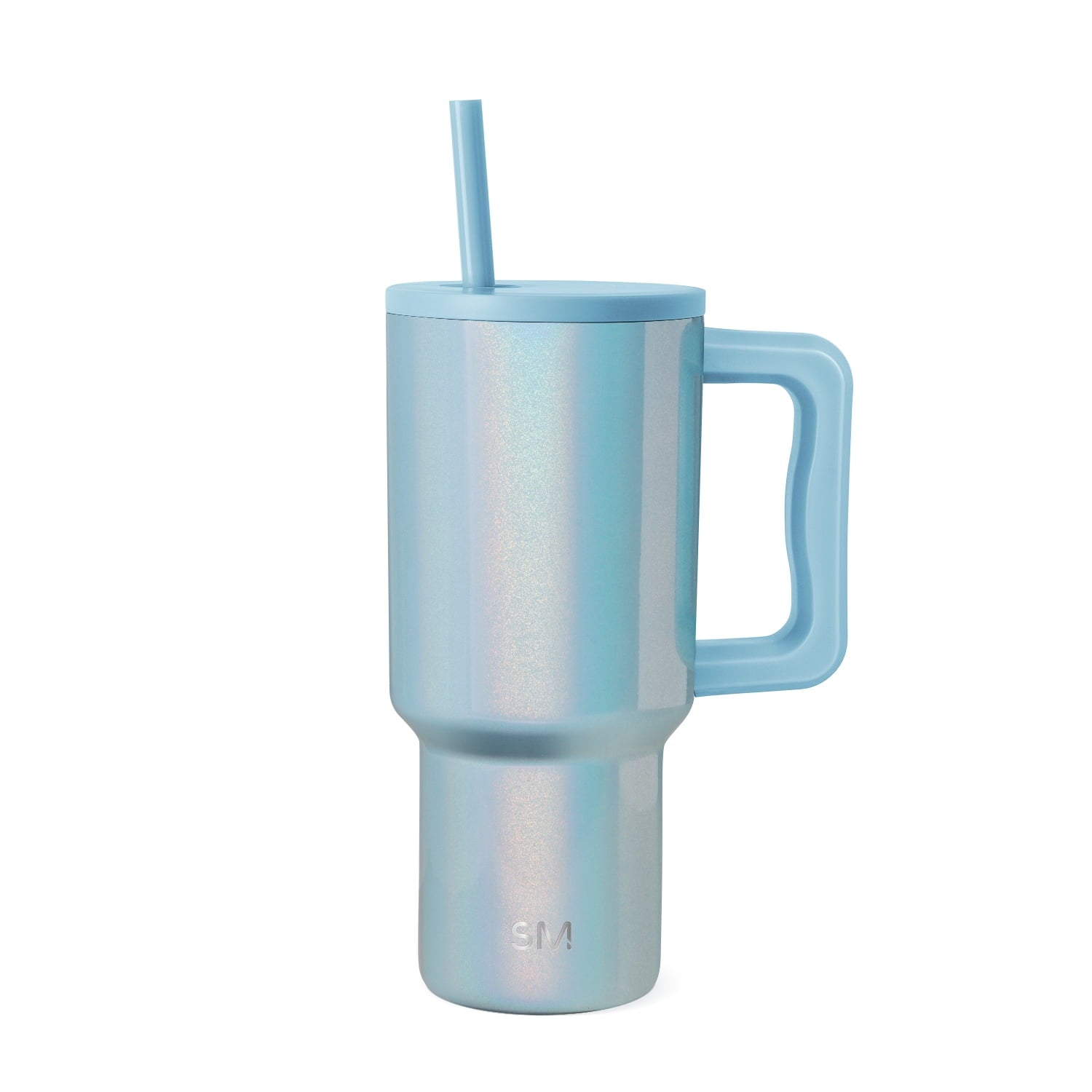Simple Modern 30 fl oz Insulated Stainless Steel Trek Tumbler with Straw Lid | Seaglass Sage and Cream Checkmate M690P