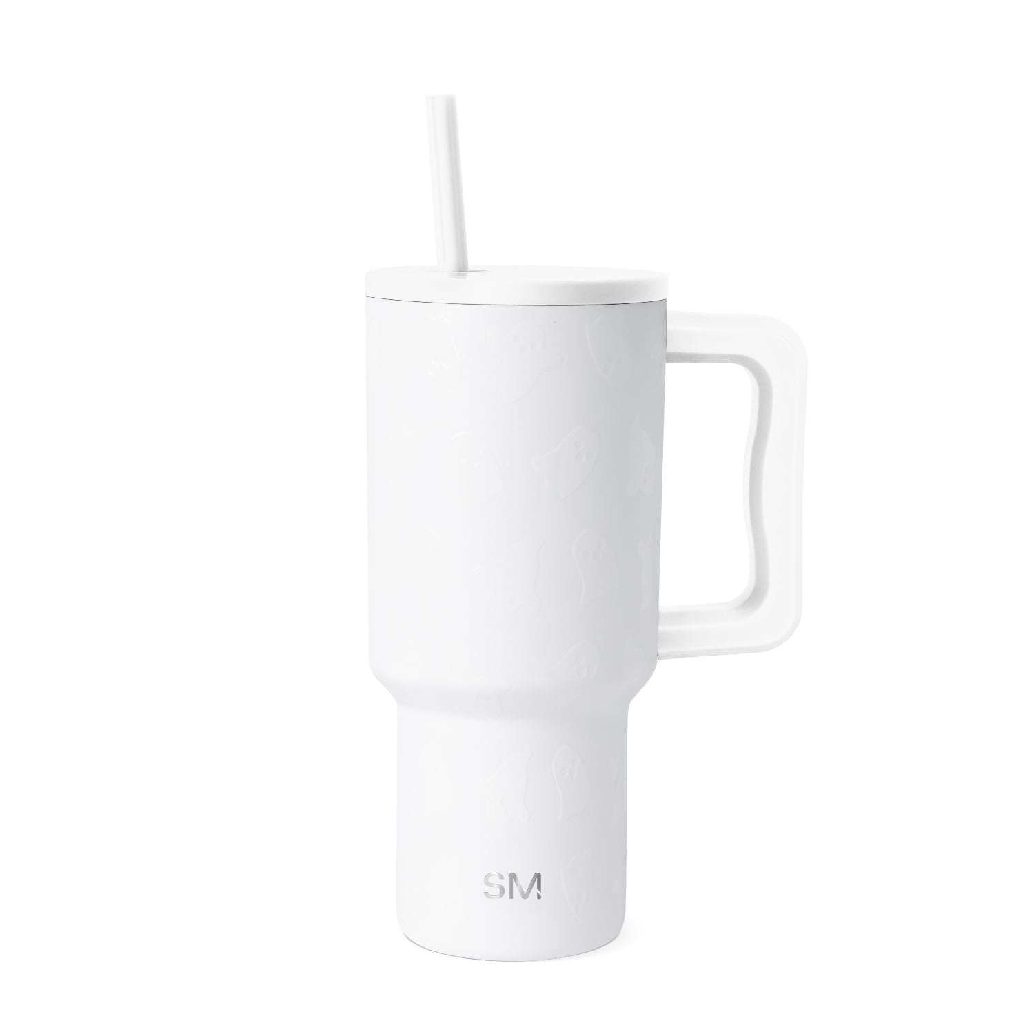 Simple Modern 30 fl oz Insulated Stainless Steel Trek Tumbler with Straw Lid | Seaglass Sage and Cream Checkmate M690P