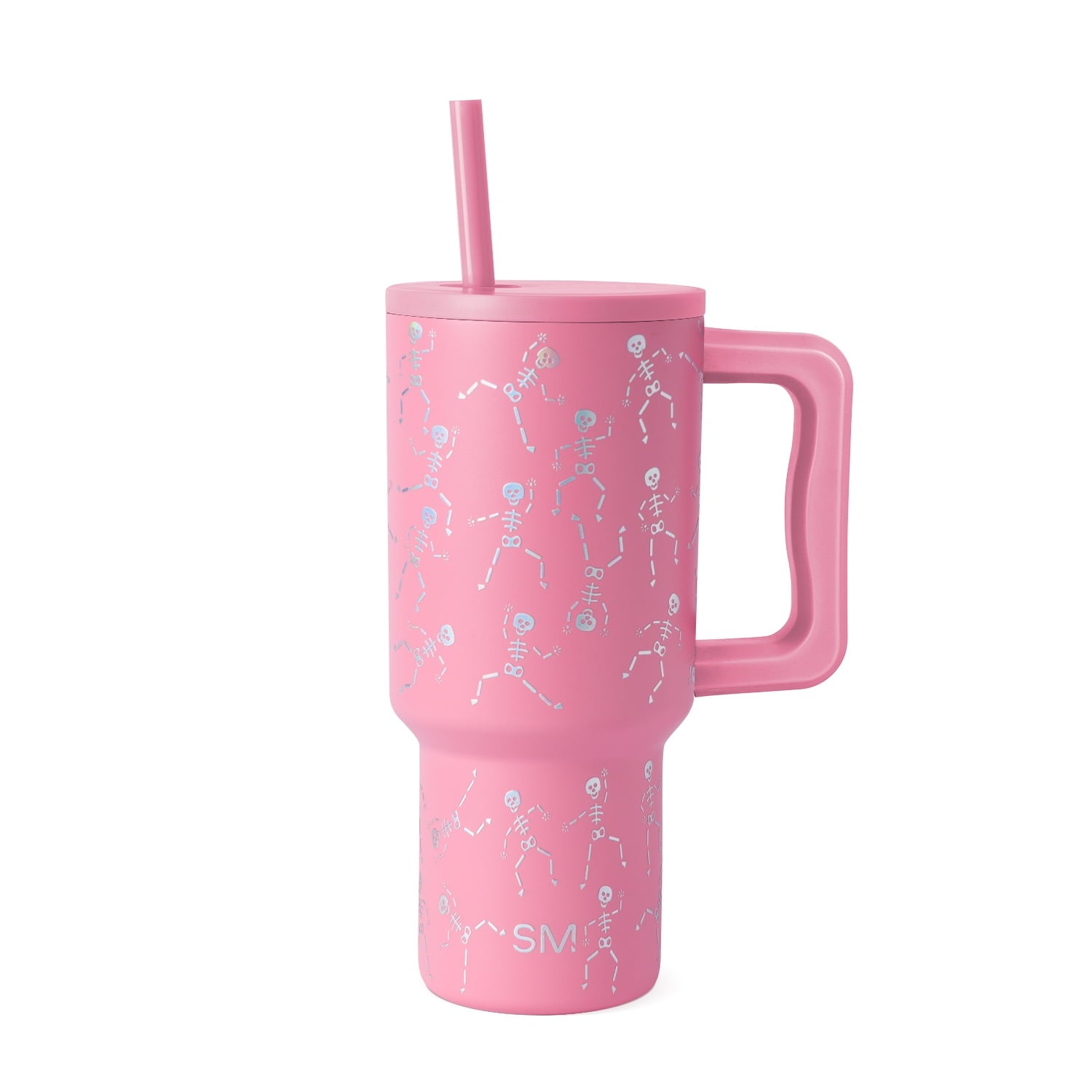 Simple Modern 30 fl oz Insulated Stainless Steel Trek Tumbler with Straw Lid | Seaglass Sage and Cream Checkmate M690P