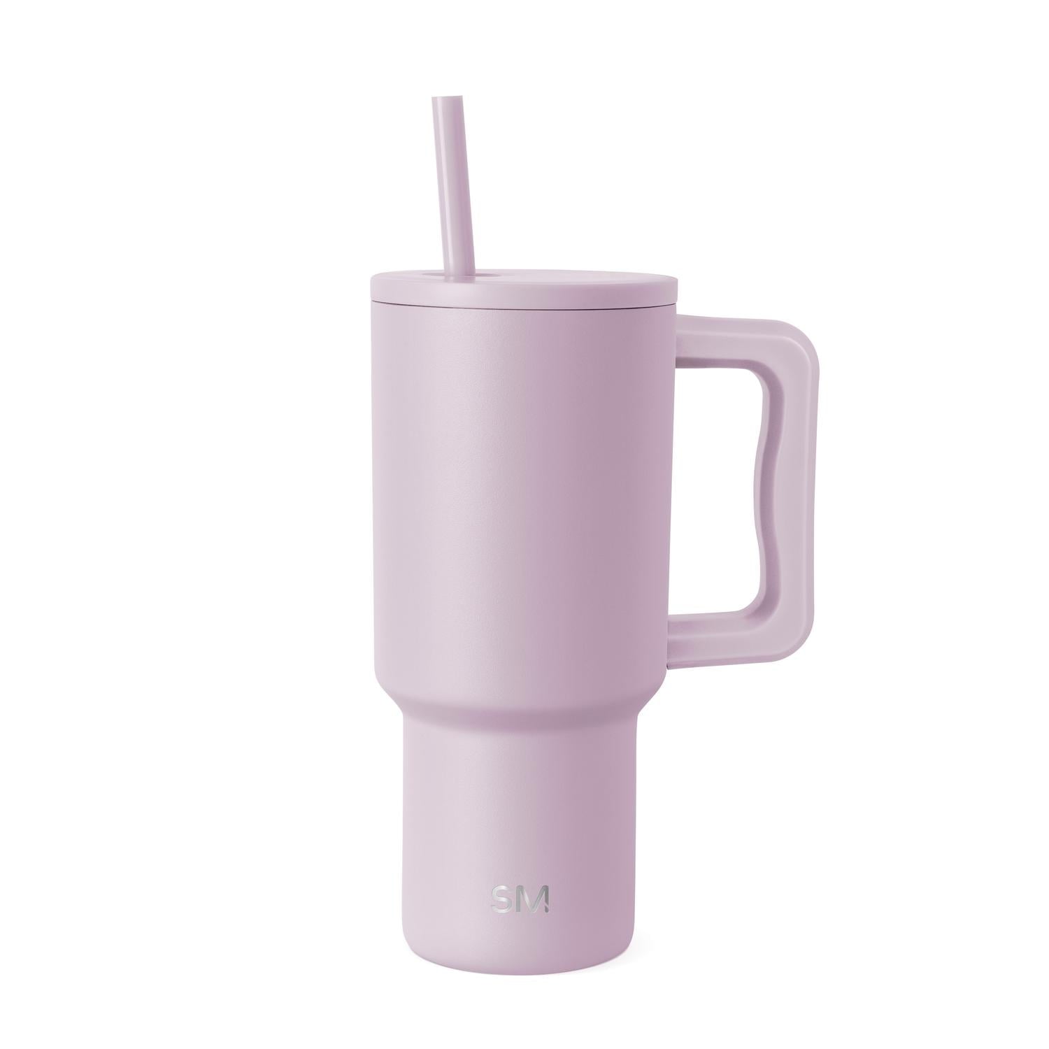 Simple Modern 30 fl oz Insulated Stainless Steel Trek Tumbler with Straw Lid | Seaglass Sage and Cream Checkmate M690P