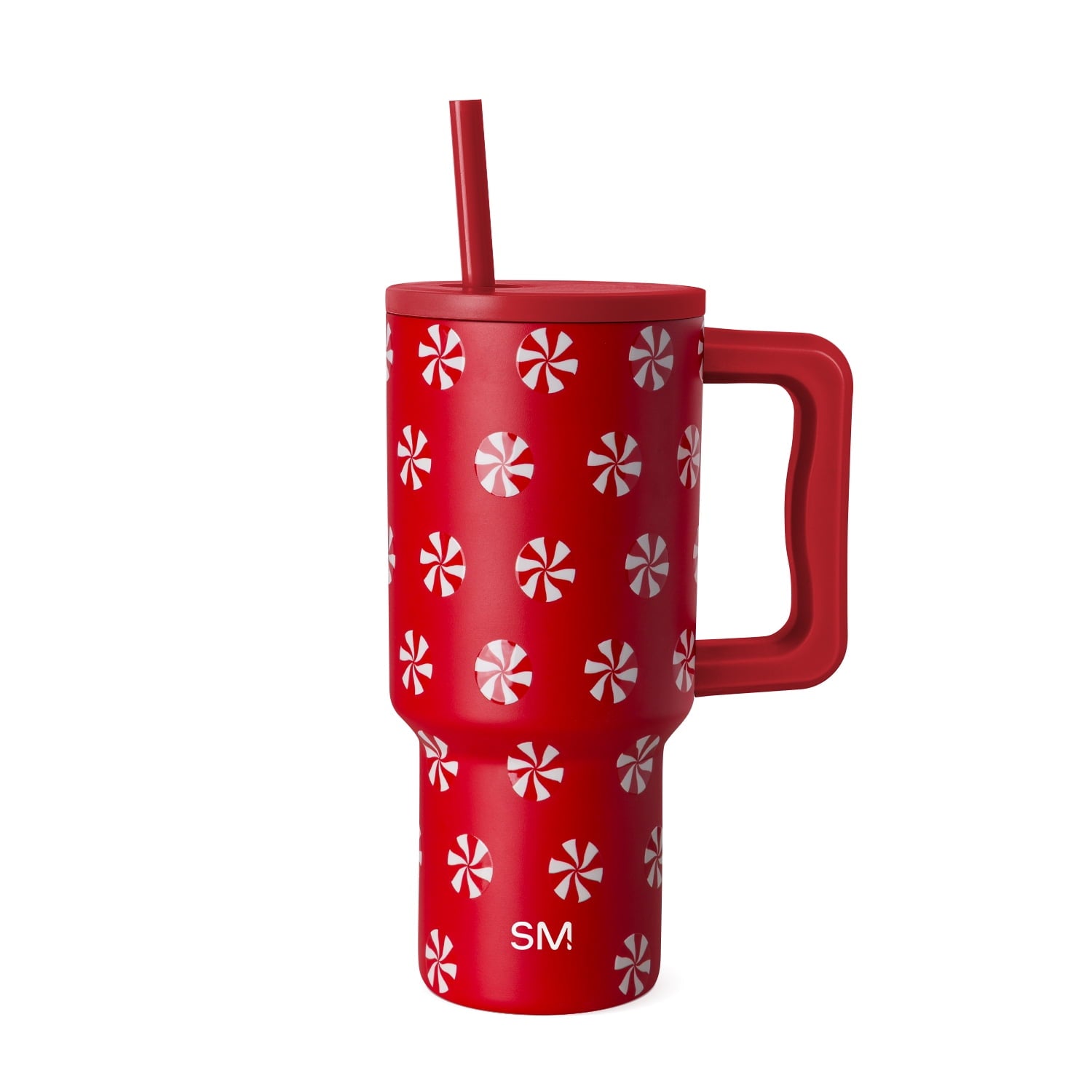 Simple Modern 30 fl oz Insulated Stainless Steel Trek Tumbler with Straw Lid | Seaglass Sage and Cream Checkmate M690P