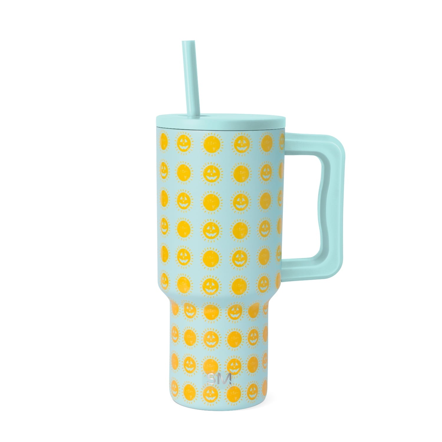 Simple Modern 30 fl oz Insulated Stainless Steel Trek Tumbler with Straw Lid | Seaglass Sage and Cream Checkmate M690P