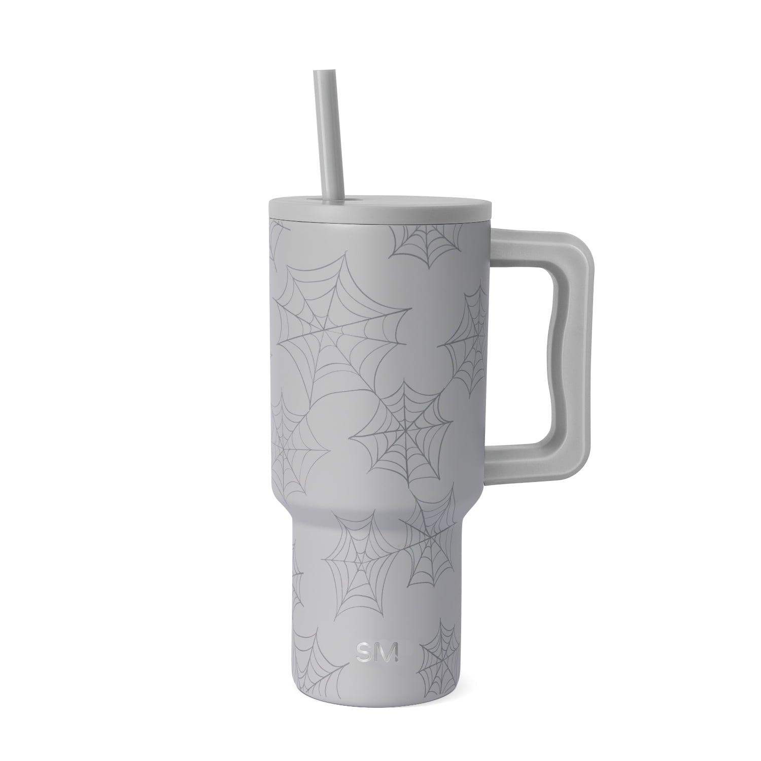 Simple Modern 30 fl oz Insulated Stainless Steel Trek Tumbler with Straw Lid | Seaglass Sage and Cream Checkmate M690P