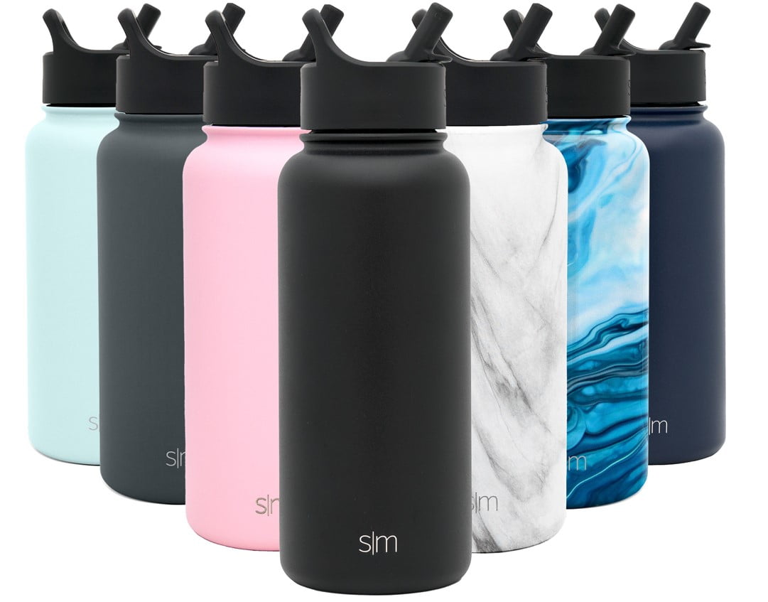 Simple Modern Summit Water Bottle Straw Lid Vacuum Insulated Stainless Steel Bottle | 18 fl oz M427H