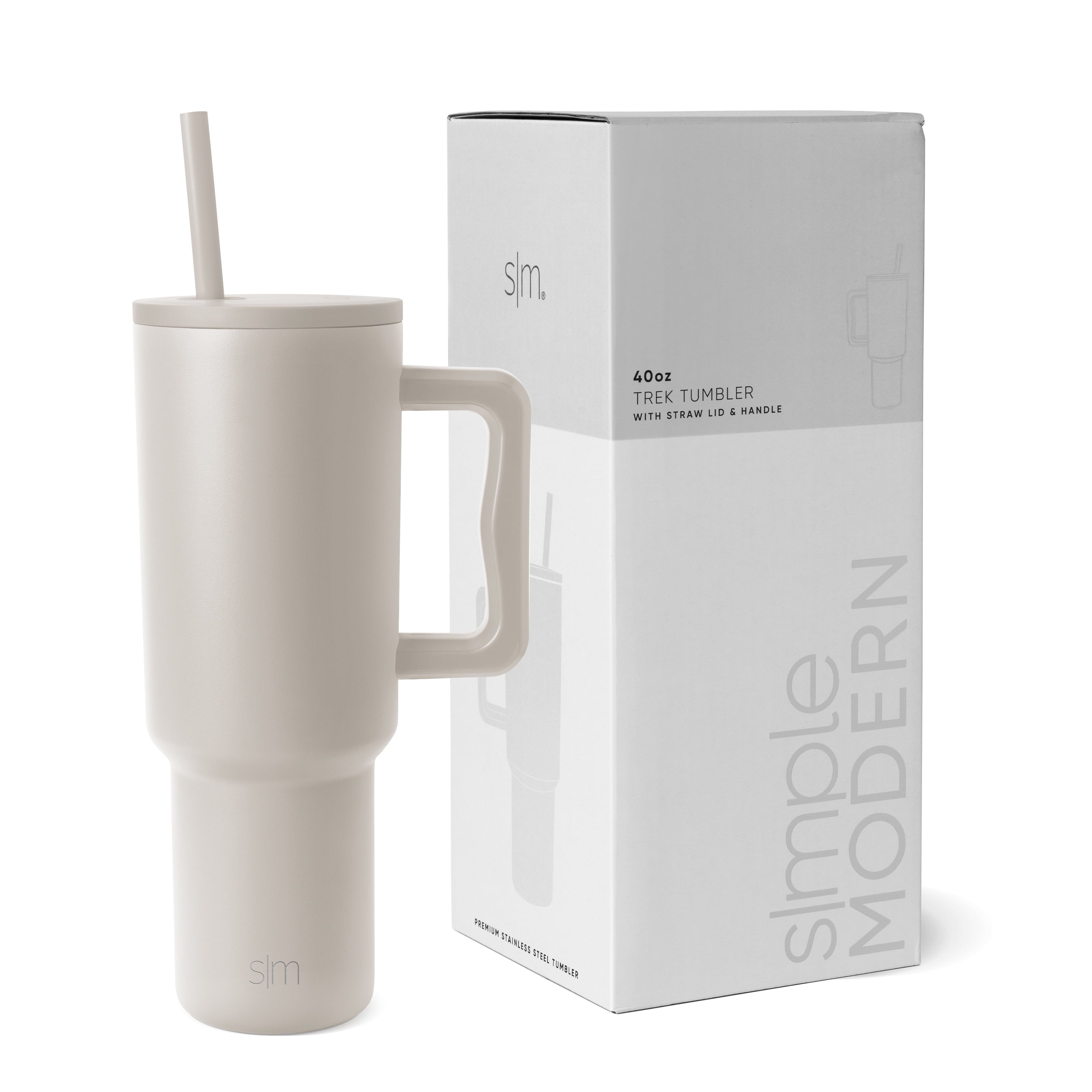 Simple Modern 40 fl oz Insulated Stainless Steel Trek Tumbler with Straw Lid | 80s Mix M403T
