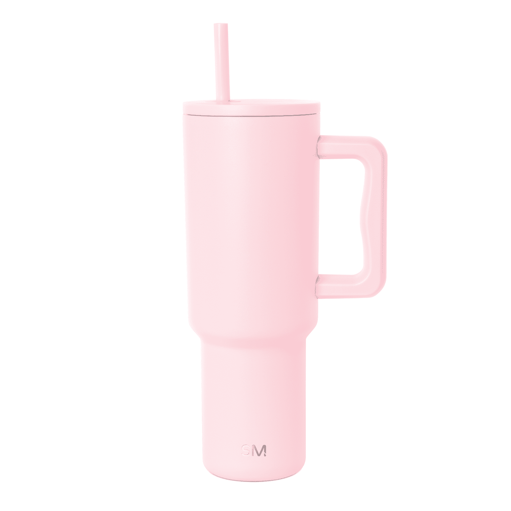 Simple Modern 40 fl oz Insulated Stainless Steel Trek Tumbler with Straw Lid | Blush M392T