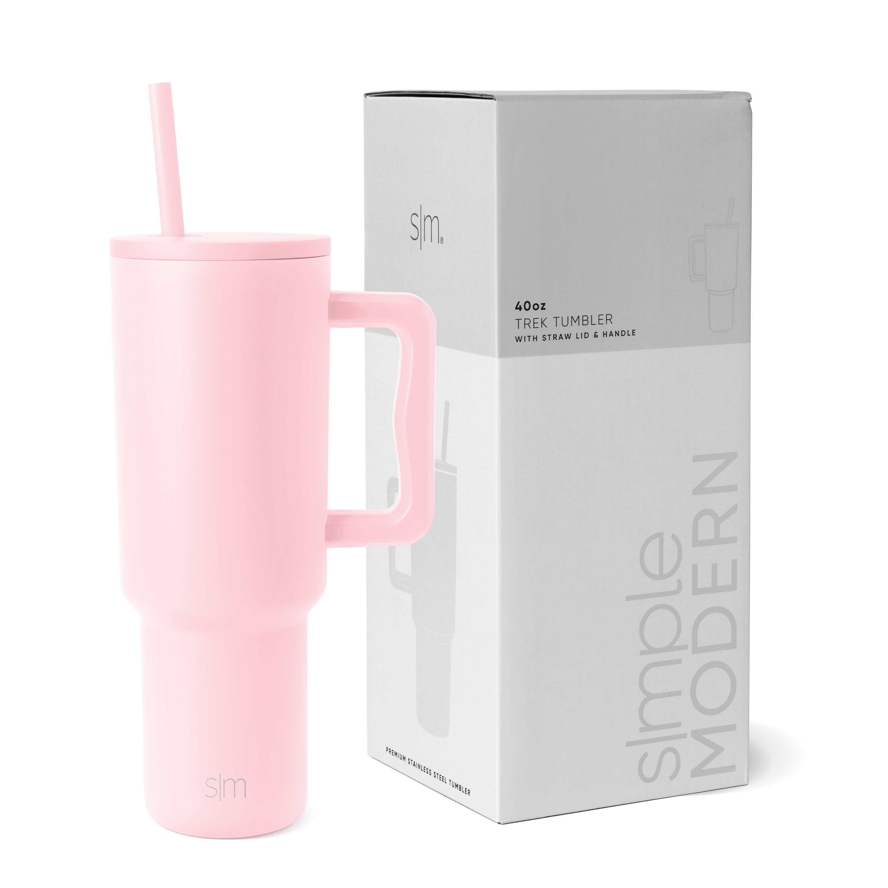 Simple Modern 40 fl oz Insulated Stainless Steel Trek Tumbler with Straw Lid | 80s Mix M403T
