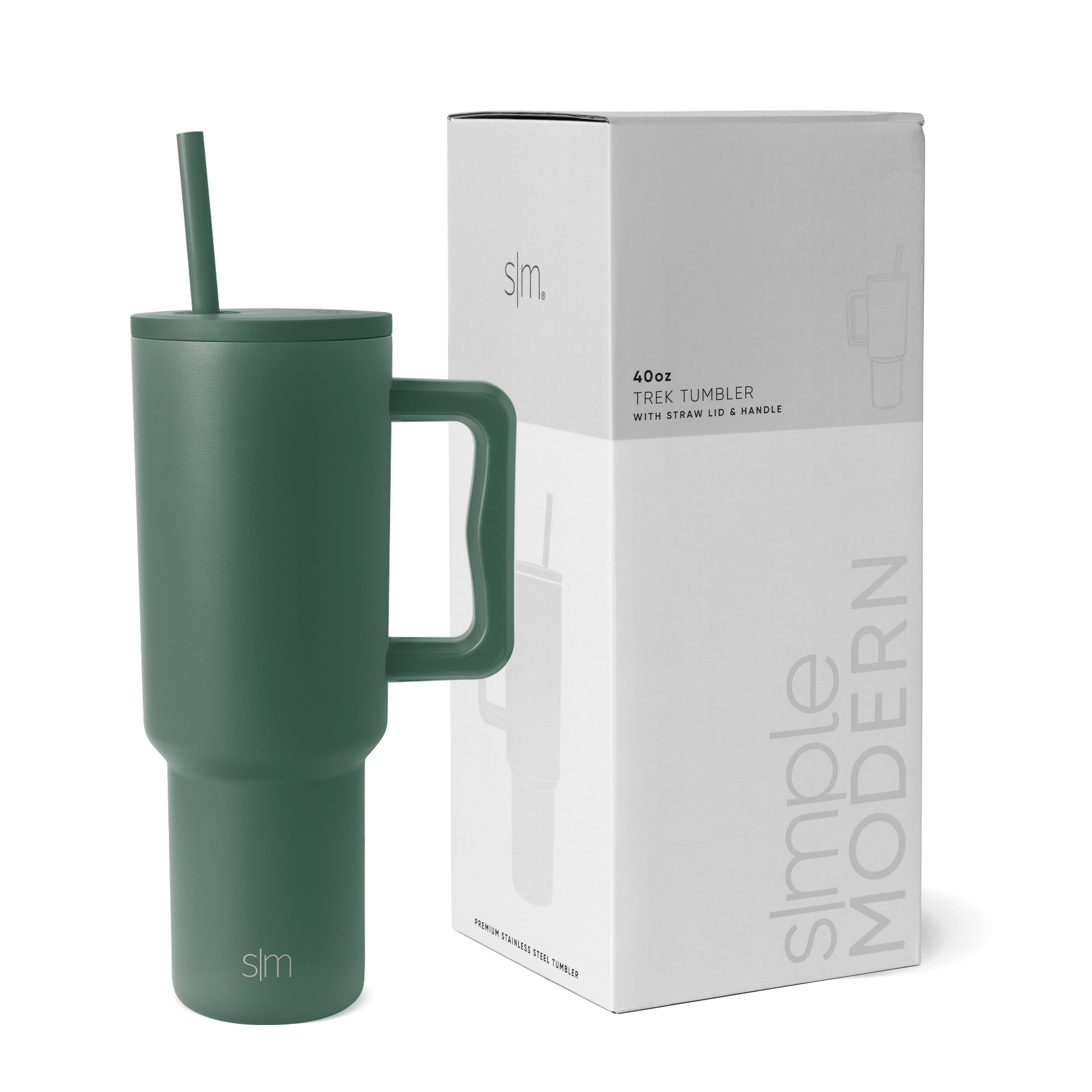 Simple Modern 40 fl oz Insulated Stainless Steel Trek Tumbler with Straw Lid | 80s Mix M403T