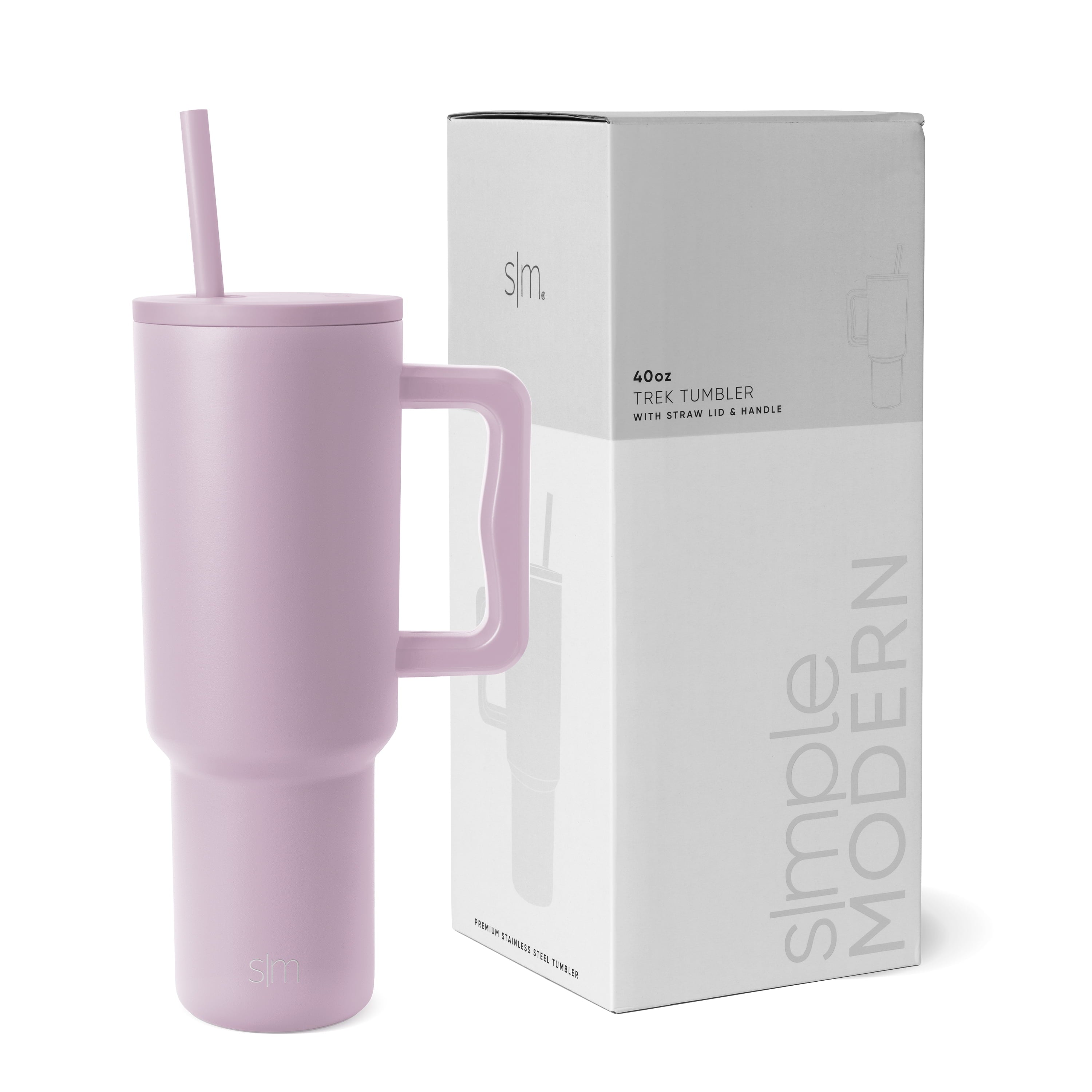 Simple Modern 40 fl oz Insulated Stainless Steel Trek Tumbler with Straw Lid | 80s Mix M403T