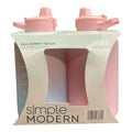 Simple Modern 64-oz Tritan Plastic Summit With Simple Flip Straw Lid 2 Pack (Sweet Taffy and Blush) M421X