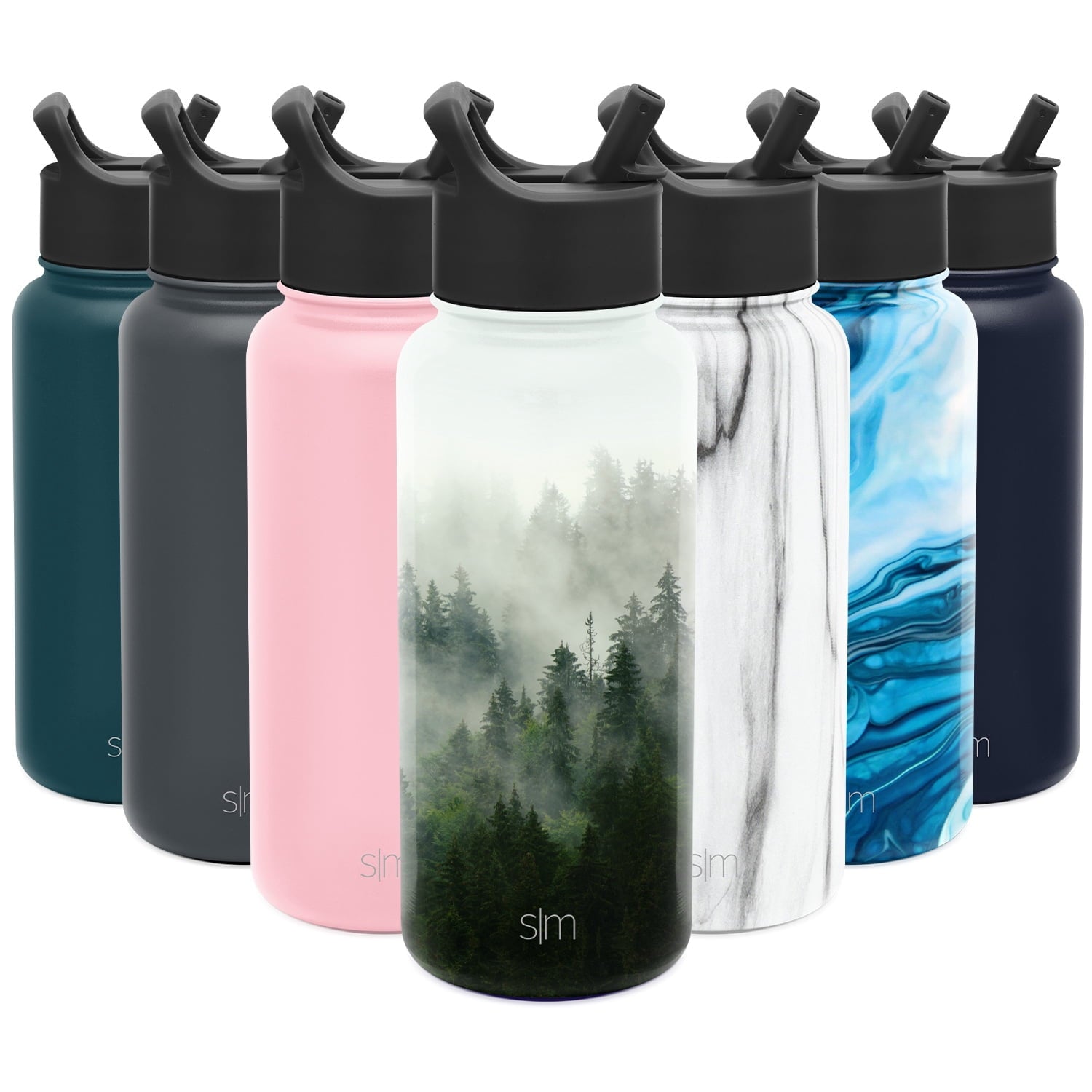 Simple Modern Summit Water Bottle Straw Lid Vacuum Insulated Stainless Steel Bottle | 18 fl oz M427H