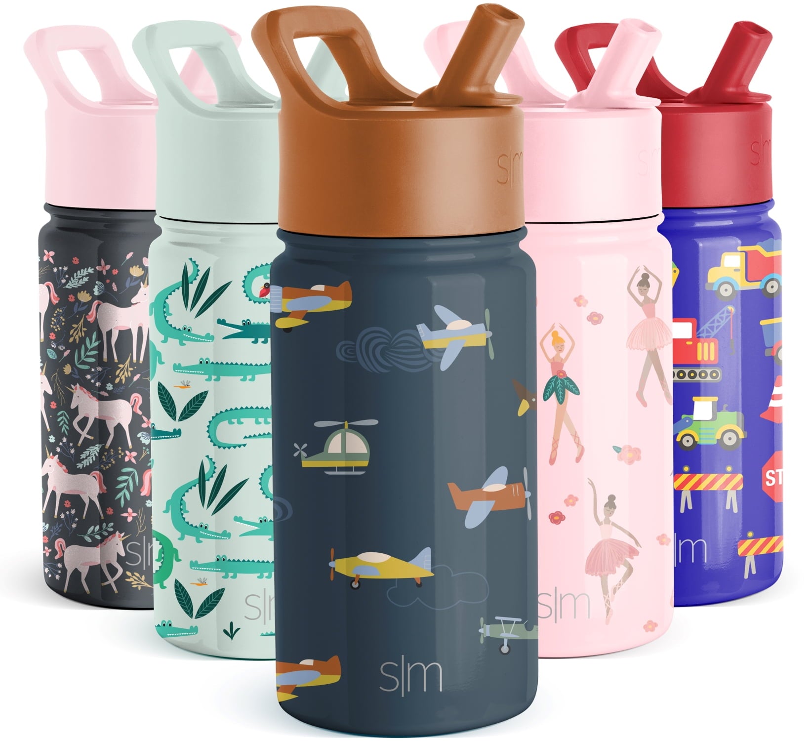 Simple Modern Summit Water Bottle Straw Lid Vacuum Insulated Stainless Steel Bottle | 14 fl oz M686Q