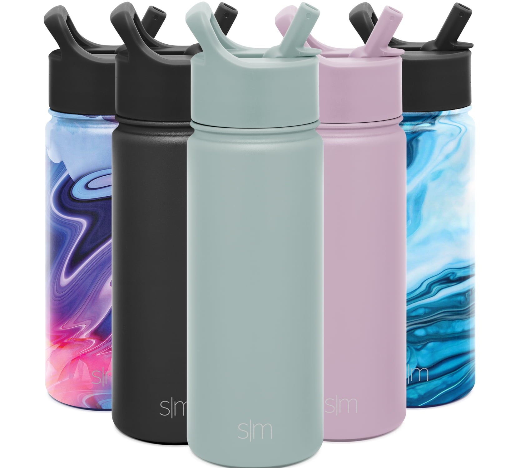 Simple Modern Summit Water Bottle Straw Lid Vacuum Insulated Stainless Steel Bottle | 18 fl oz M685A