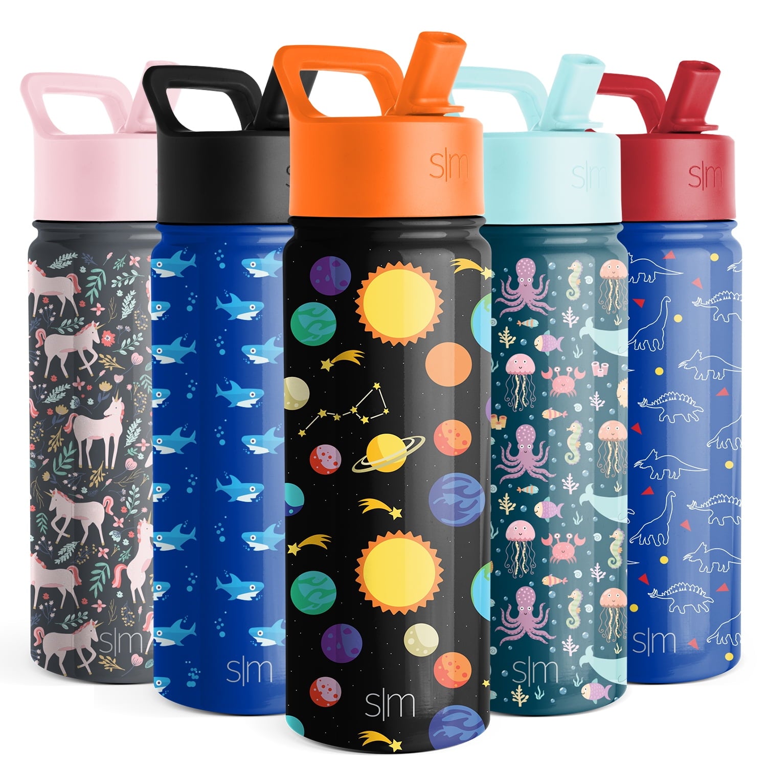 Simple Modern Summit Water Bottle Straw Lid Vacuum Insulated Stainless Steel Bottle | 14 fl oz M431P