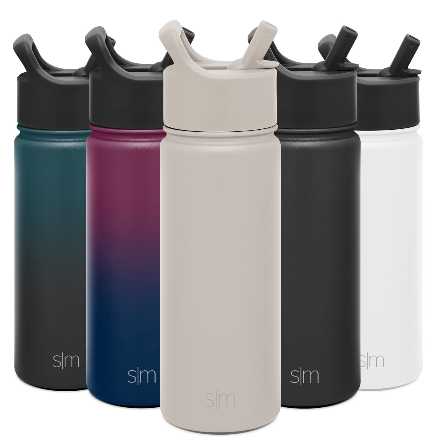 Simple Modern Summit Water Bottle Straw Lid Vacuum Insulated Stainless Steel Bottle | 18 fl oz M685A