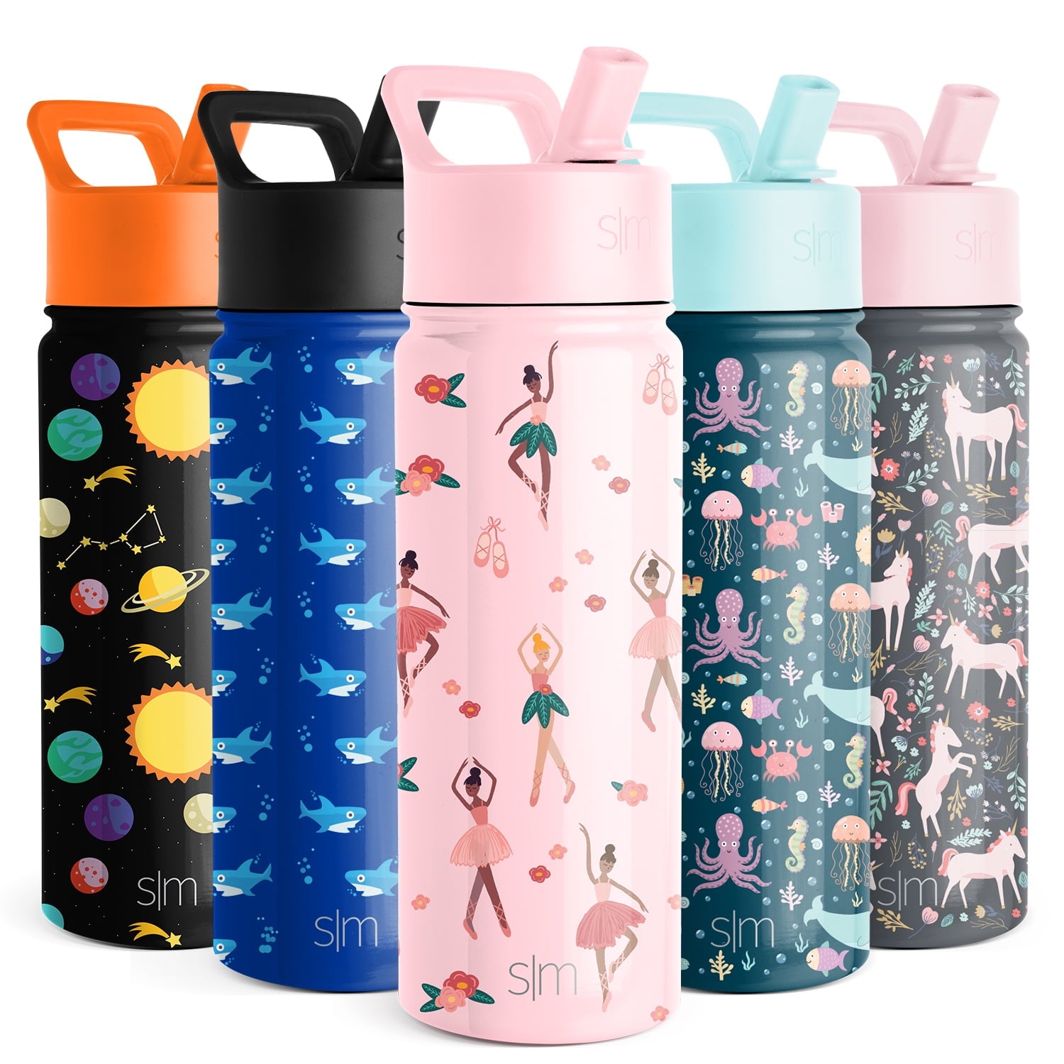 Simple Modern Summit Water Bottle Straw Lid Vacuum Insulated Stainless Steel Bottle | 18 fl oz M425S