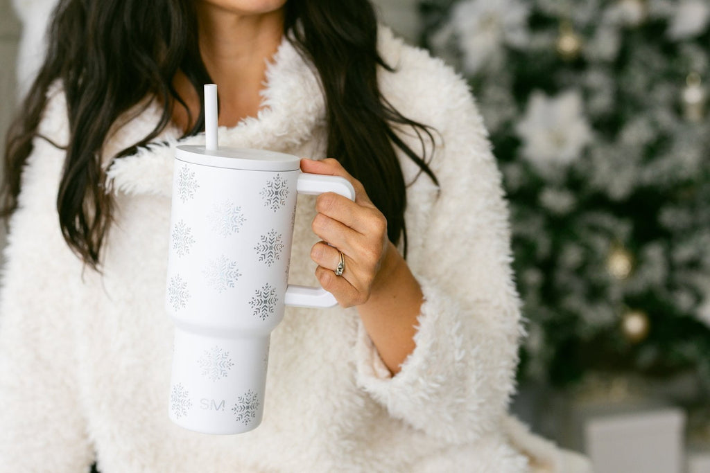 Simple Modern 30 fl oz Insulated Stainless Steel Trek Tumbler with Straw Lid | Seaglass Sage and Cream Checkmate M690P